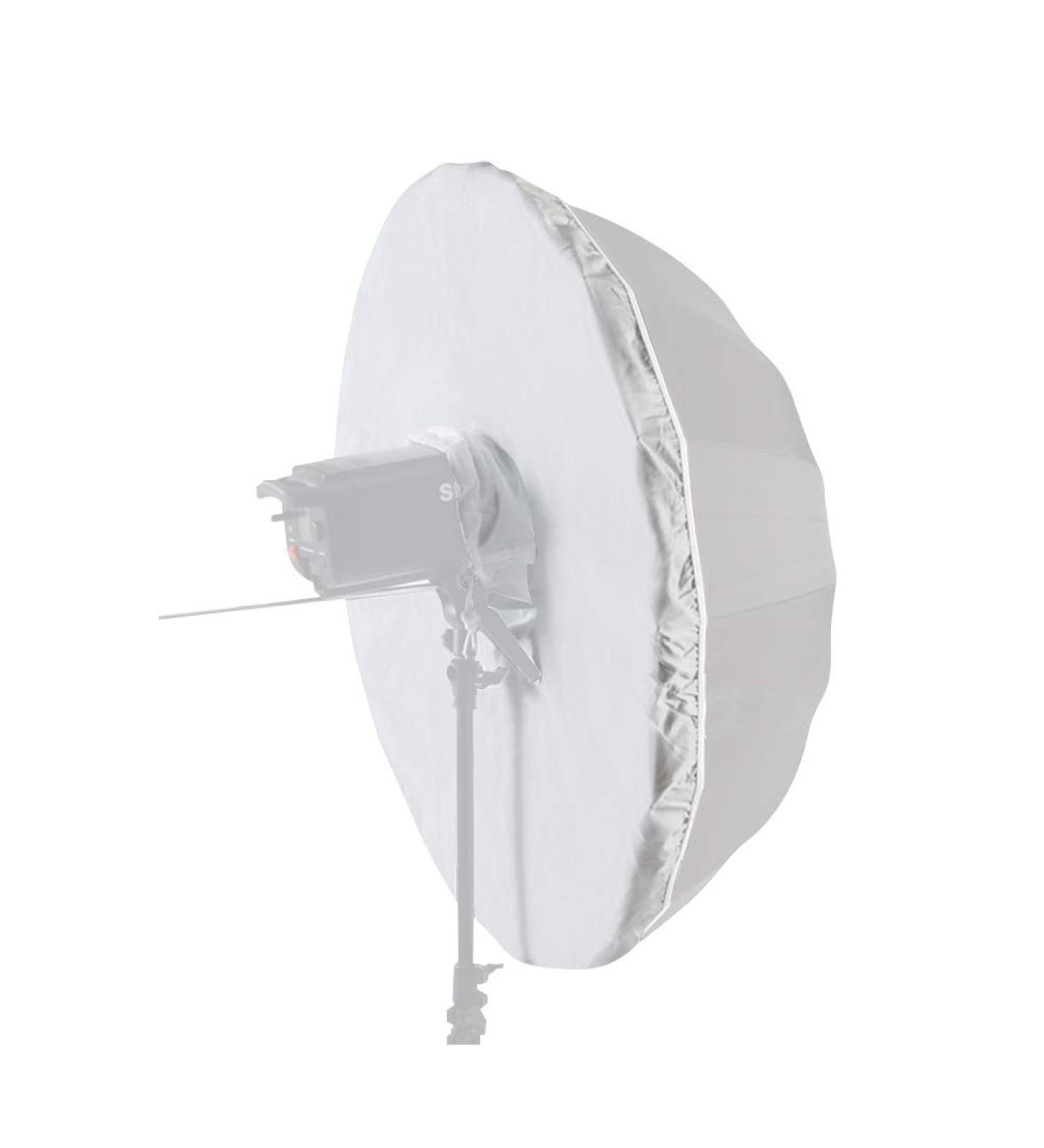 HappyGo 60 Inch Parabolic Umbrella Front Diffuser Cover - Black/Silver Reflective Lighting Umbrella Soft Light Cloth - Buy Online on GoSupps.com