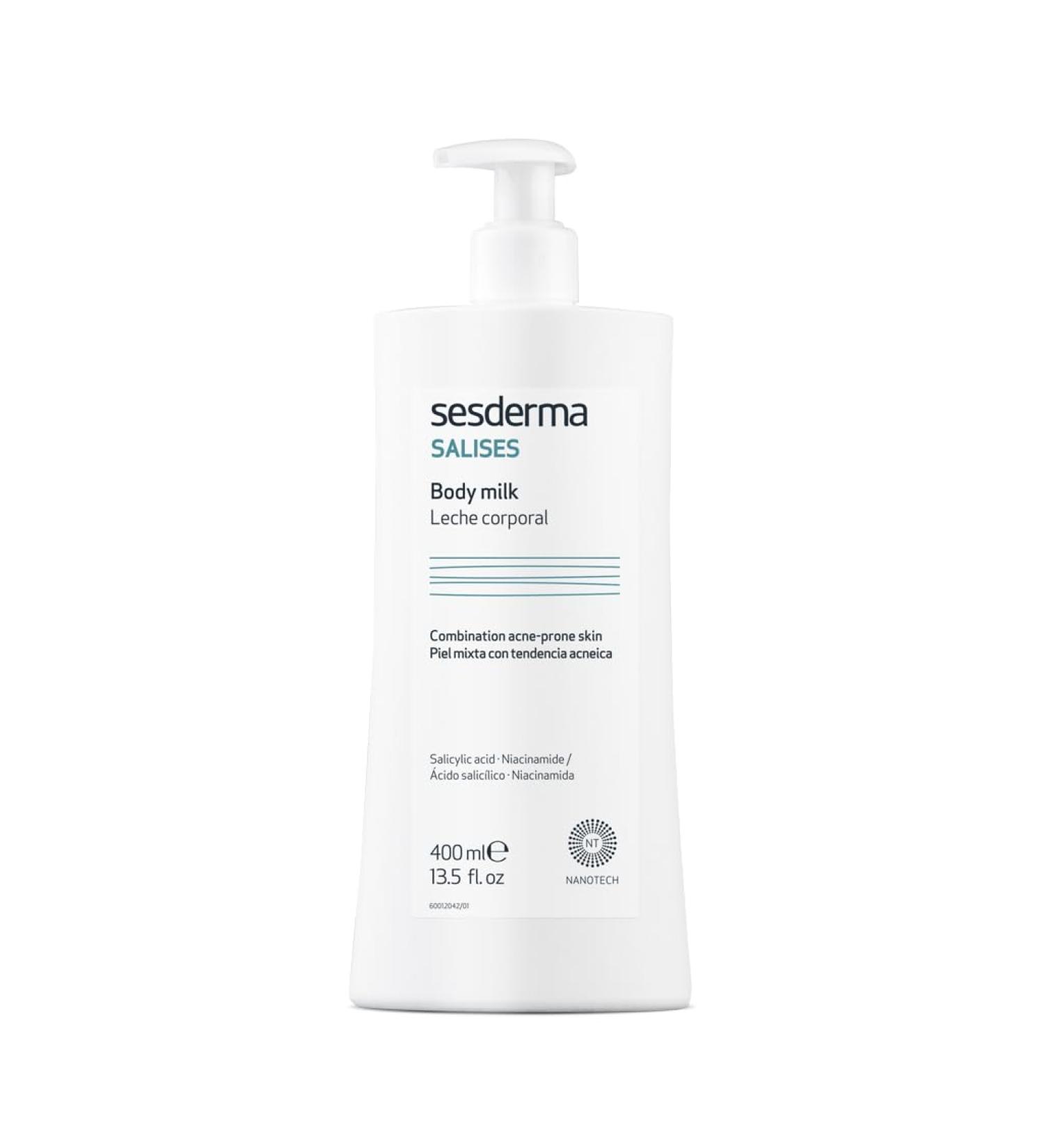 Sesderma SALISES Body Milk | Body Moisturizer | Acne-prone Skins | Oil Control | Sebum Regulator 13.5 fl. Oz
