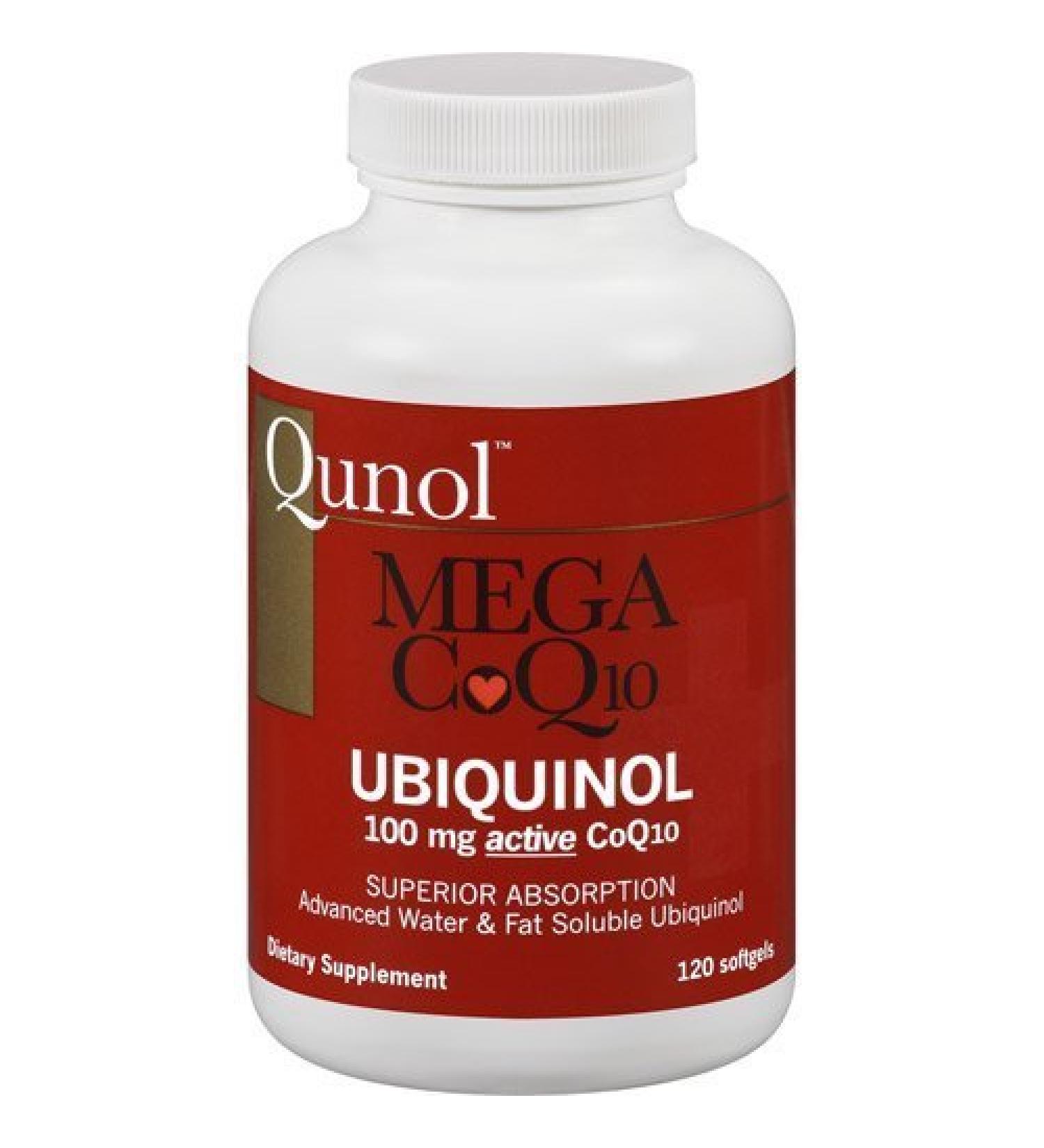 Qunol Mega CoQ10 Softgels 100 Mg 120 Count Single & Multi Packs (Two Bottles each of 120 Softgels) by Qunol