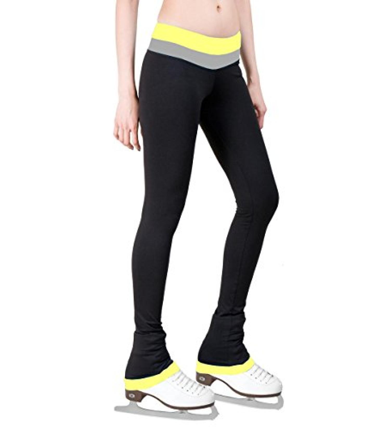 Yellow/Grey Medium Figure Skating Pants with 2-Tone Waistband - Buy Online on GoSupps.com
