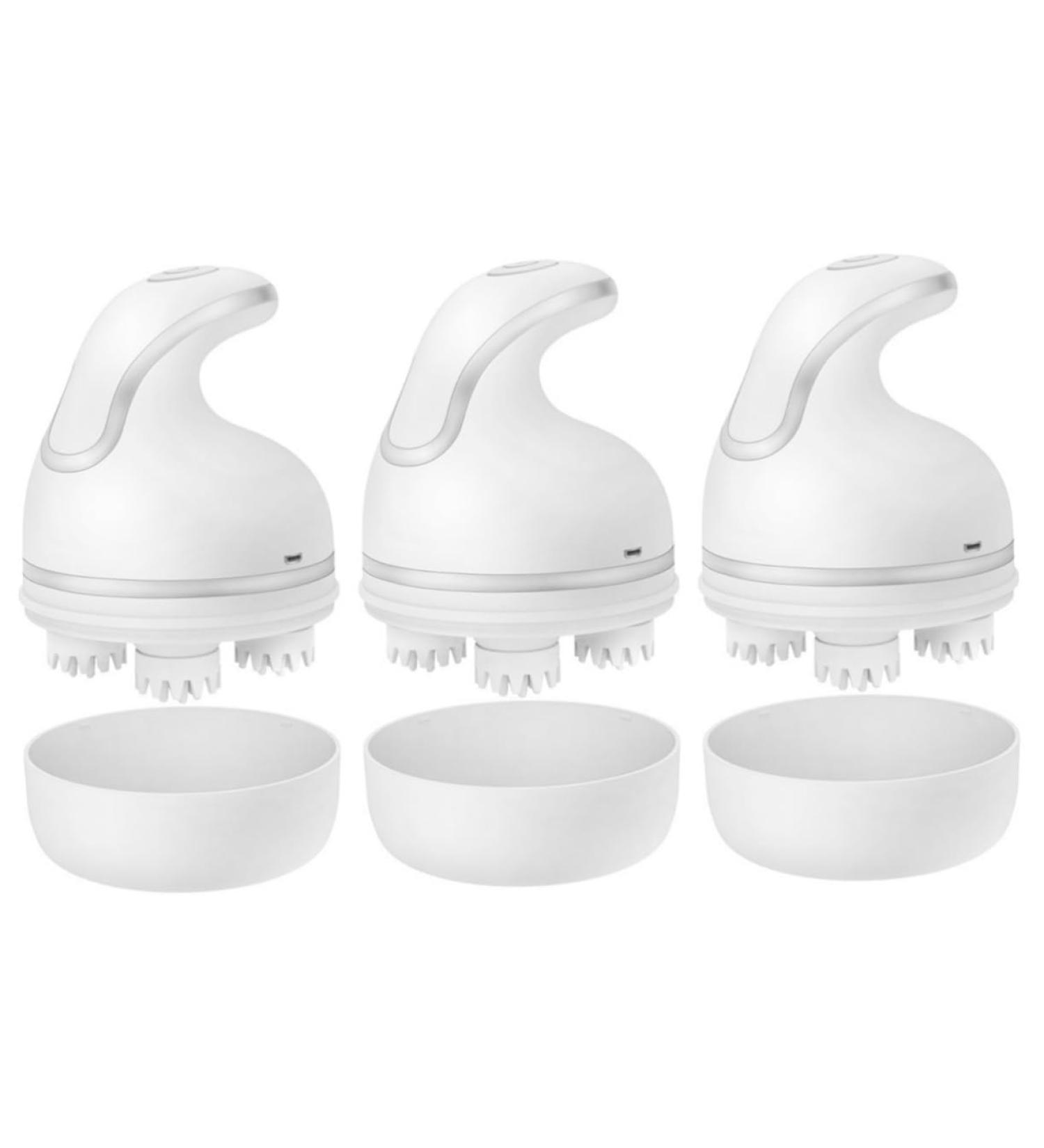 Fomiyes 3 STK Scalp Massager - Electric Head & Neck Massage Device for Relaxation & Physiotherapy - White Head Massage Brush - Buy Online on GoSupps.com