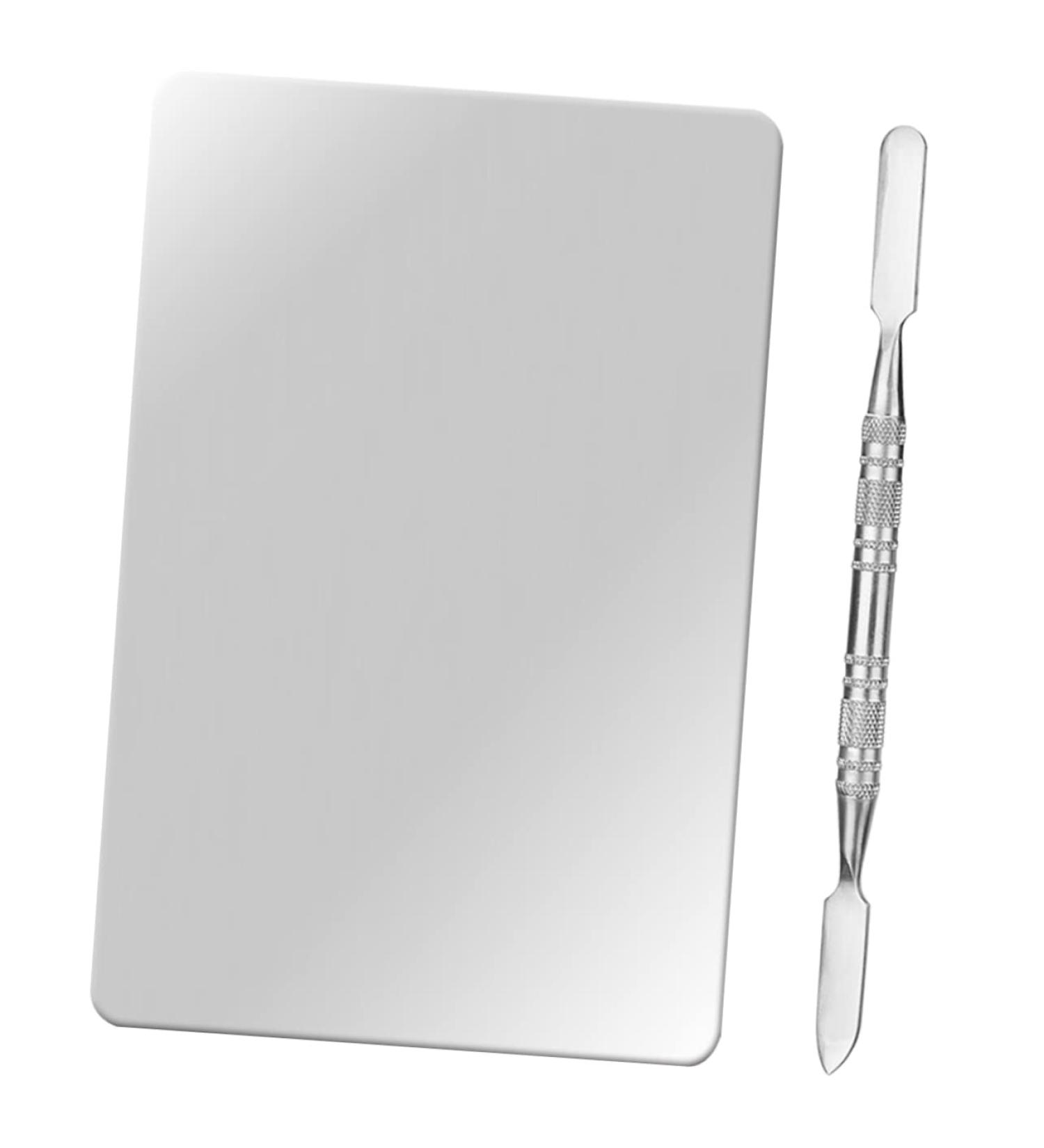 Beatifufu 1set Makeup Mixing Pad with Spatula for Foundation Eyeshadow Compact Lightweight Durable for Color Mixing Perfect Blending - Buy Online on GoSupps.com