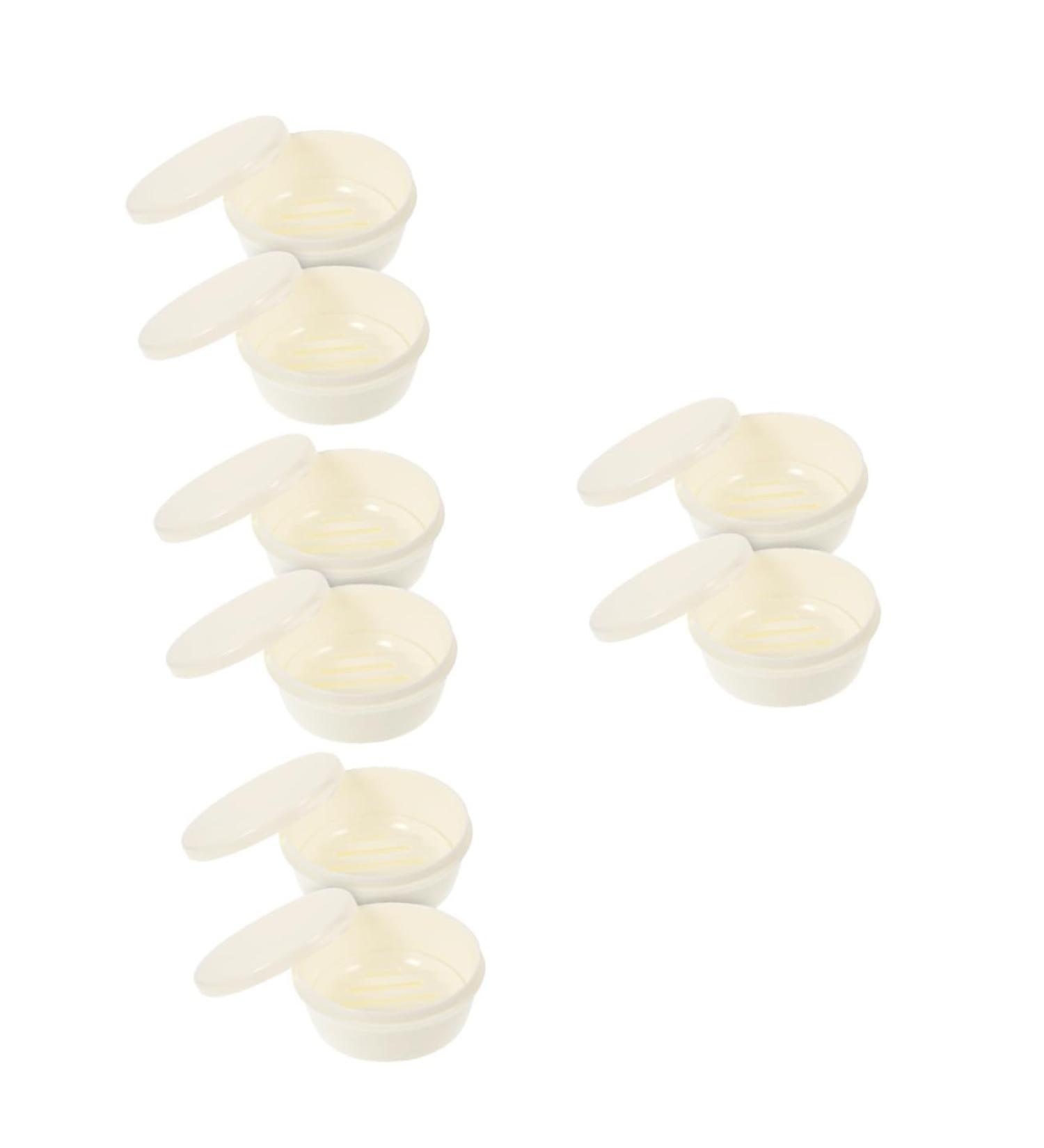 Ciieeo 8 Pcs Travel Soap Box Household Soap Cases Portable Soap Decorative Soap Bar Soap Case Soap Bar Holder Kitchen Soap Holder Travel Soap Case Soap Dish Round Container Box Pe White - Buy Online on GoSupps.com