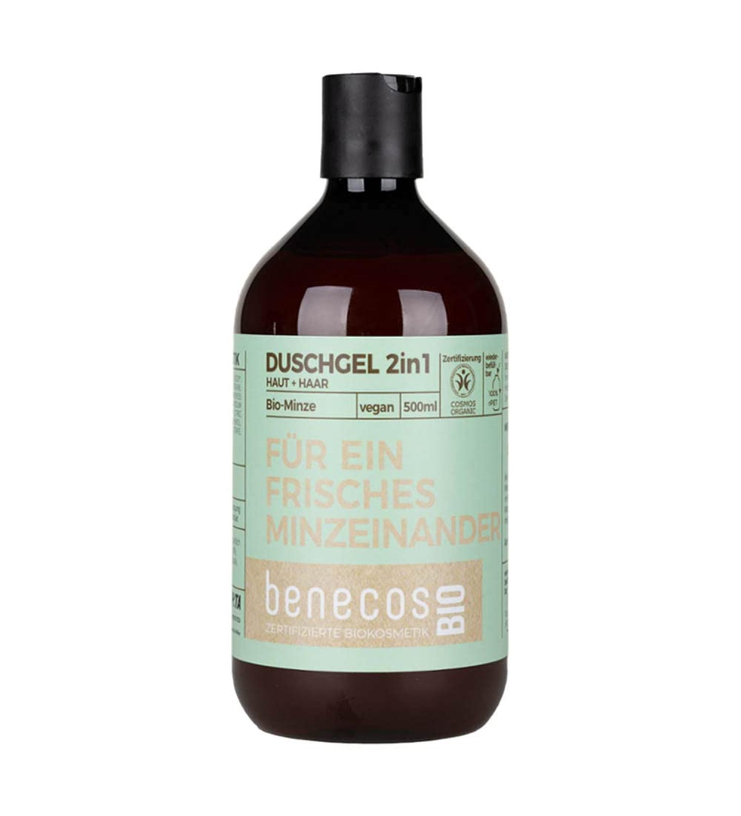 benecos Benecos 2-in-1 Shower Gel for Skin and Hair Mint 500 ml