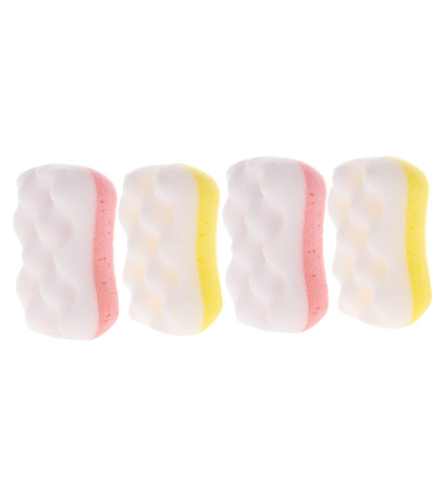 Beaupretty Body Scrubber Sponge 4pcs - Mesh Bath & Shower Puff Set for Skin Care | Soft Loofah & Massage Tool for Women - Buy Online on GoSupps.com