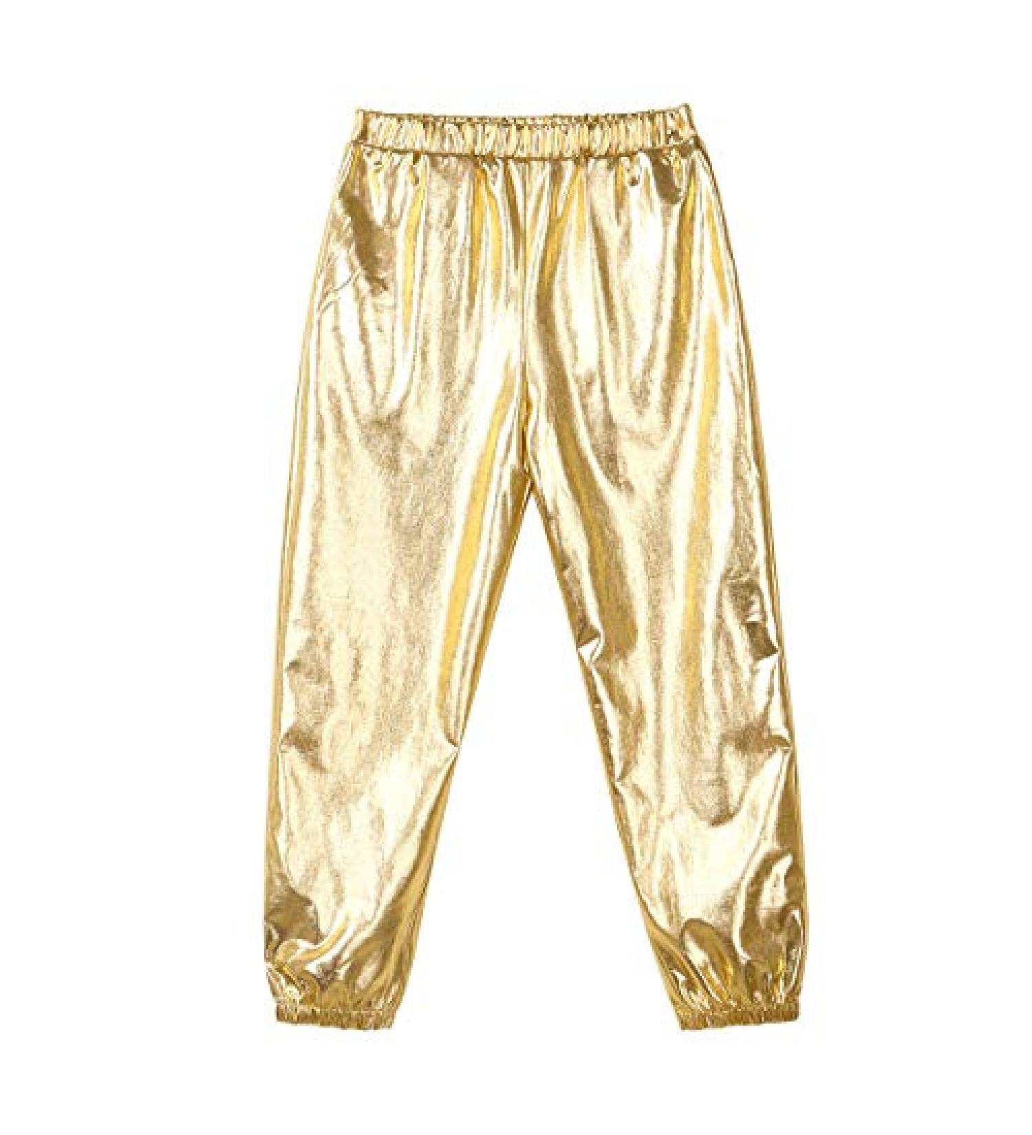 Yeeye Kids Shiny Metallic Dance Harem Pants - Gold, 8 Years - Buy Online on GoSupps.com