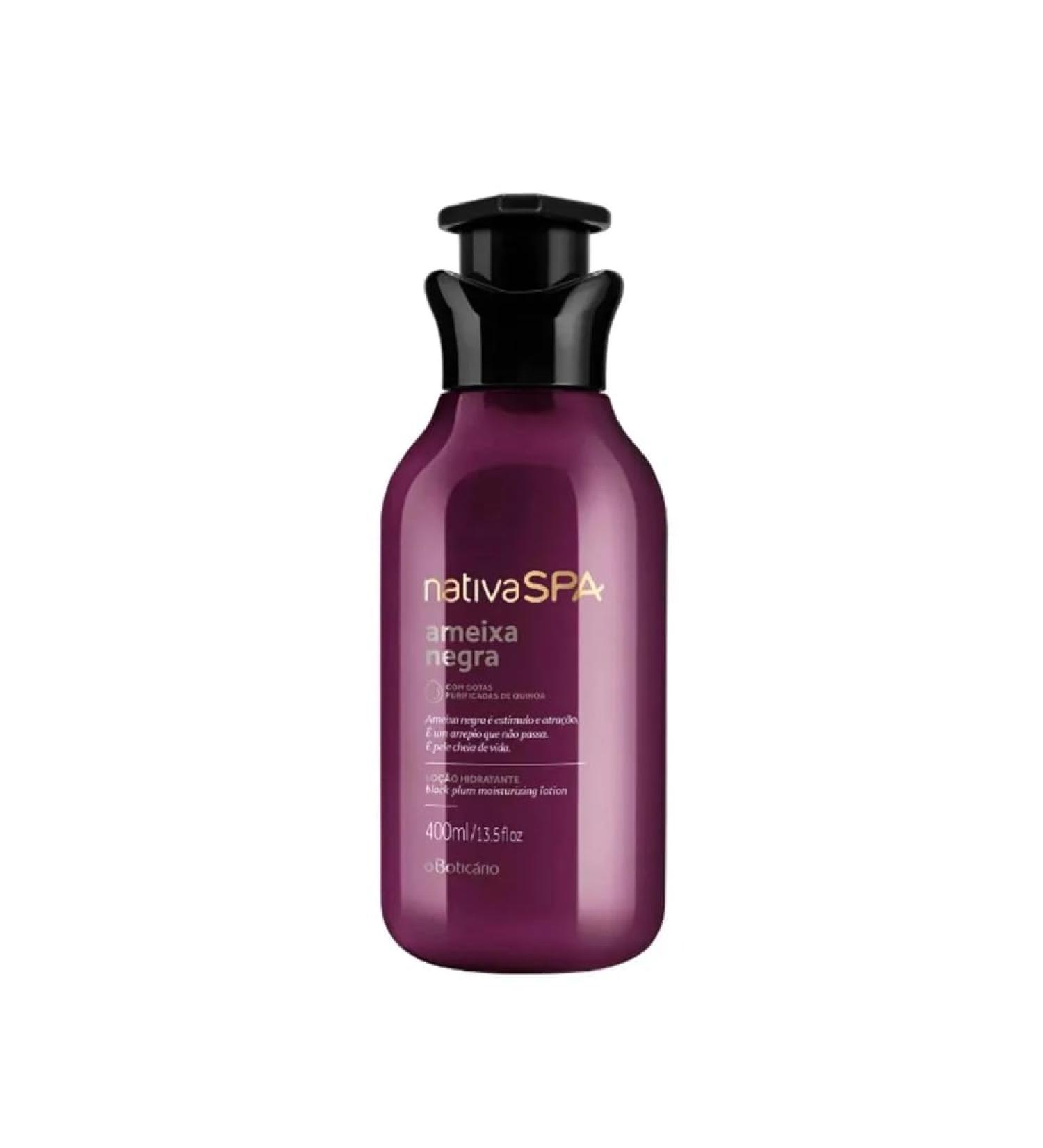 Moisturizing black plum Nativa Spa 400 ml - Oboticario obotic rio lo o hidratante amixa netatra ntatra nativea spa 400ml - oboticario