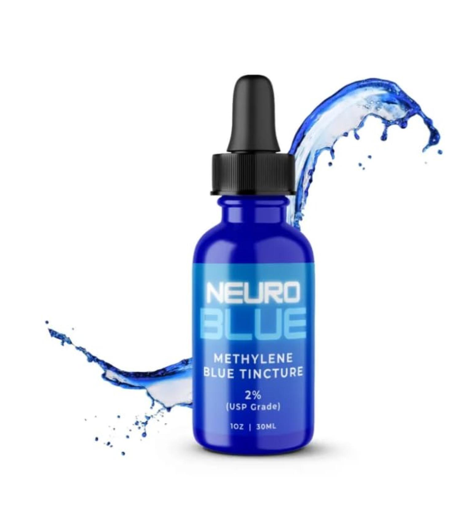 Neuro Blue 2% Methylene Blue Tincture 4oz (120ml) USP (Pharmaceutical) Grade Made in The USA