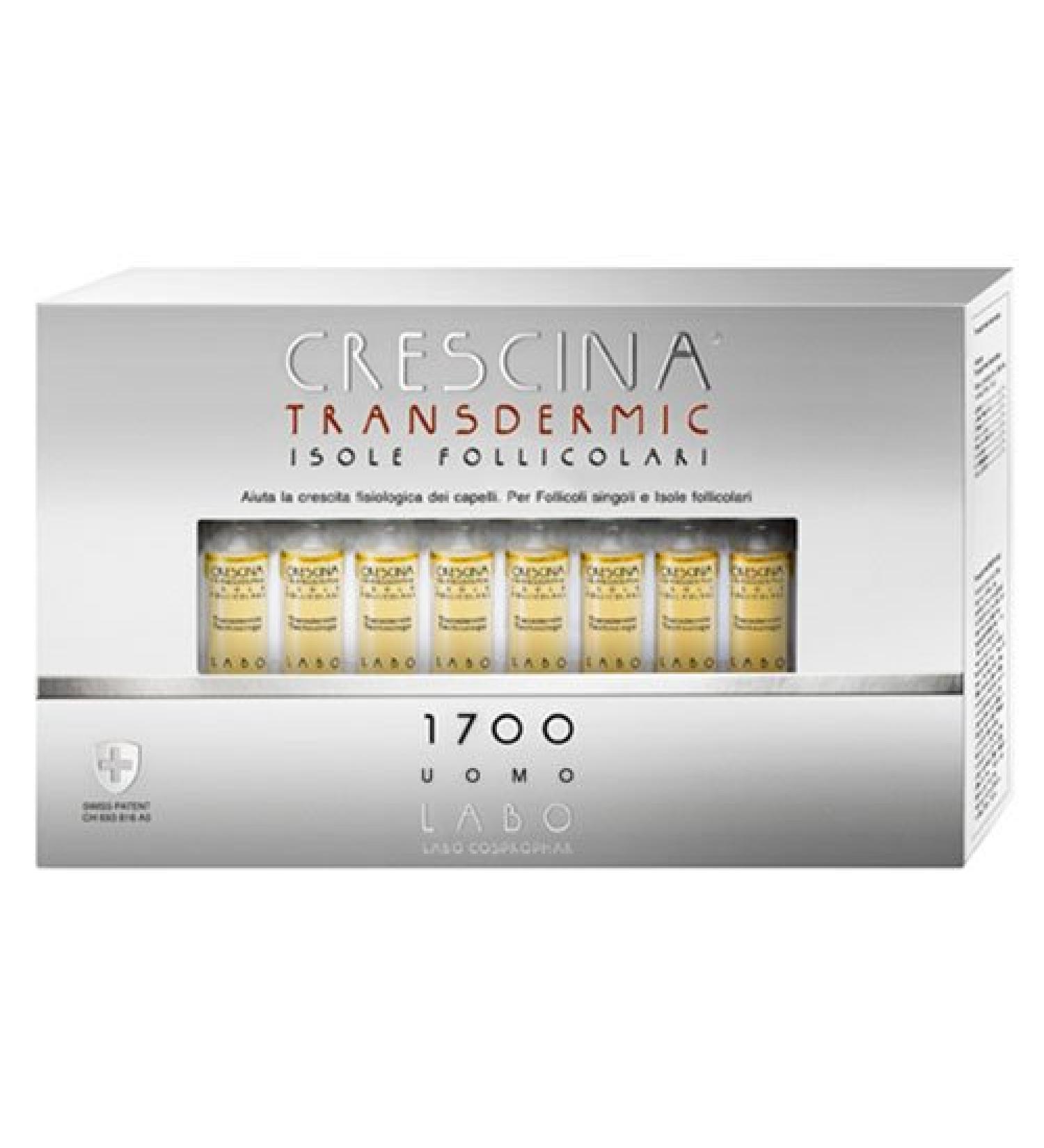 LABO CreSCINA TRANSDERMIC ISOLE FOLLICOLLECTION 1700 Anticadute for Men 20 Vials