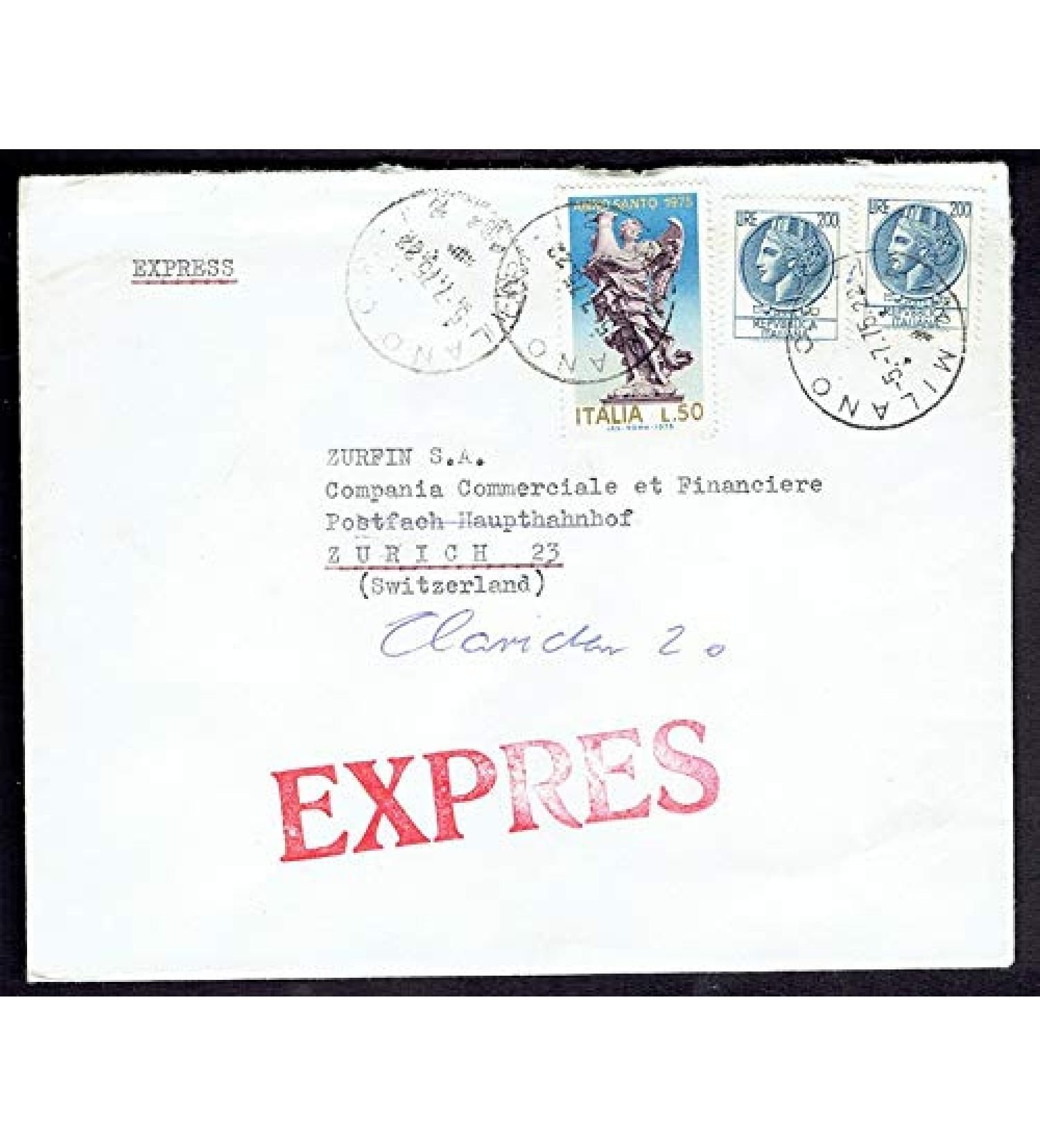 1975 Espresso Milan-Zurich syracusana Tarif 9 mois