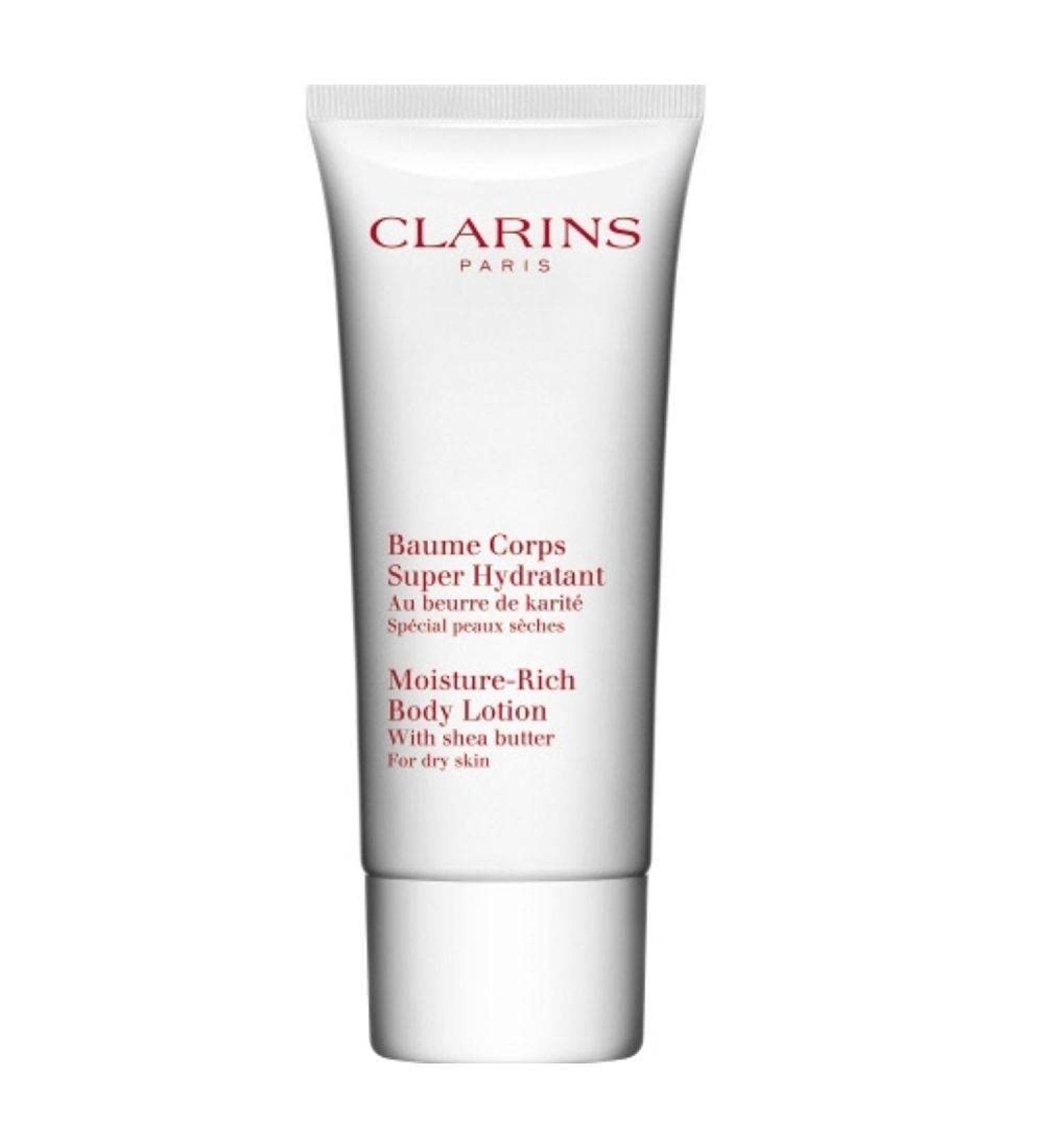 Clarins Moisture-Rich Body Lotion | Intensely Hydrates | Nourishes  Softens and Smoothes | Non-Greasy and Fast Absorbing | 88% Natural Ingredients | Body Cream With Shea Butter | For Dry Skin Types