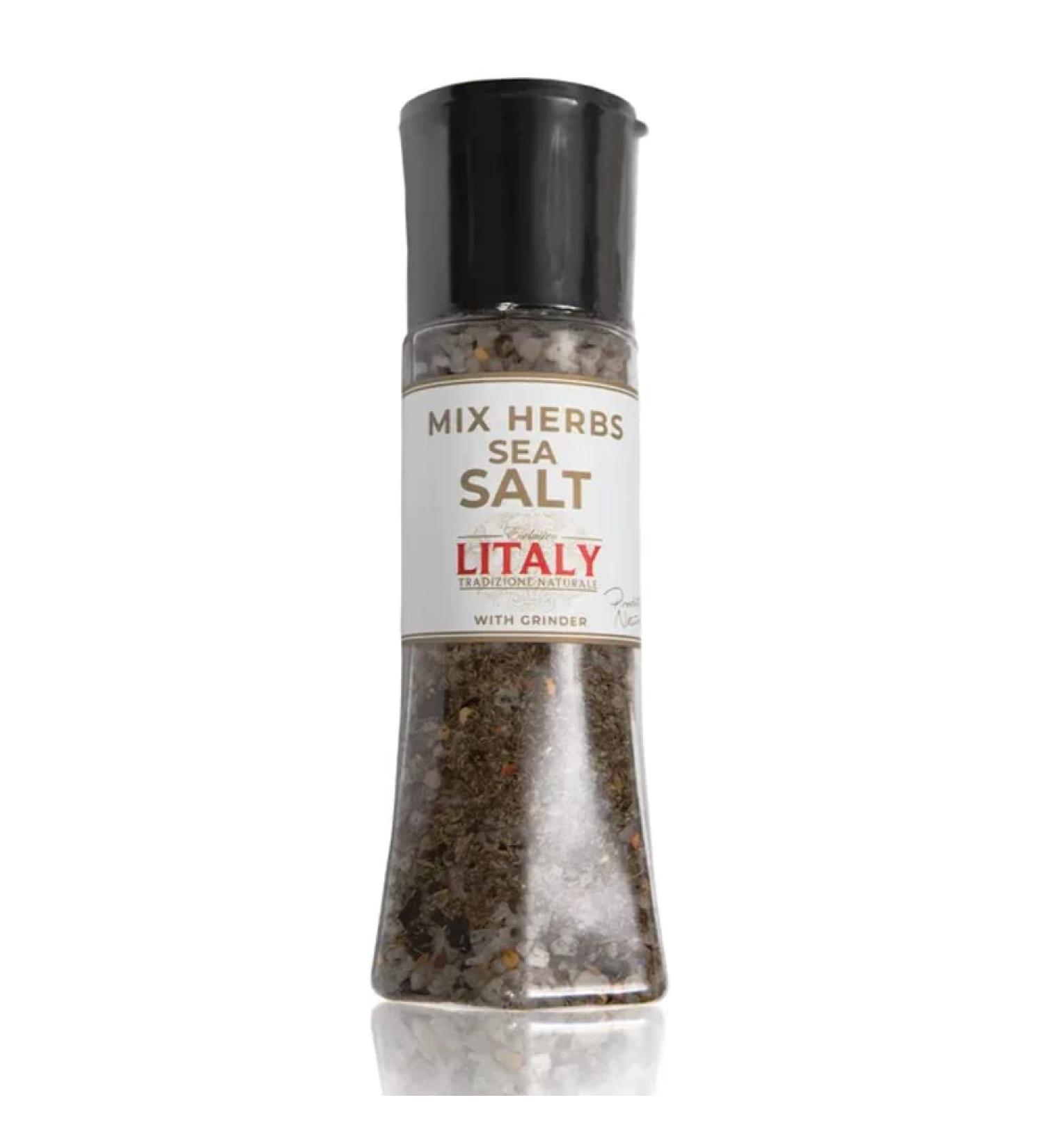 Litaly Mixed Herb Sea Salt with Grinder 1 x 310g 1 x 310g