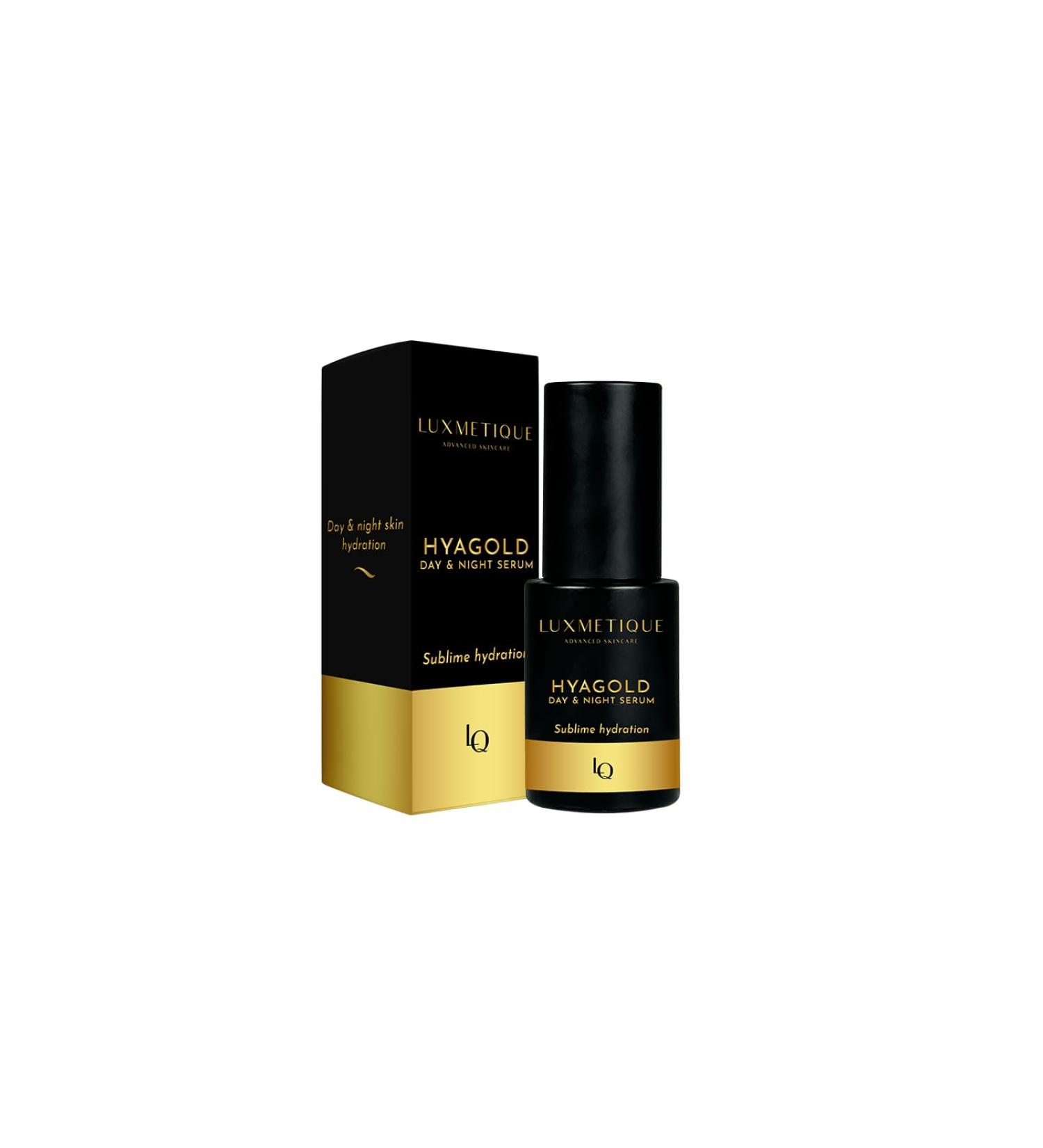 Hyagold Day & Night Serum Luxmetique serum with hyaluronic acid moisturizing and volumizing ceramide precursor natural antioxidant and skin protection 30 ml - Buy Online on GoSupps.com
