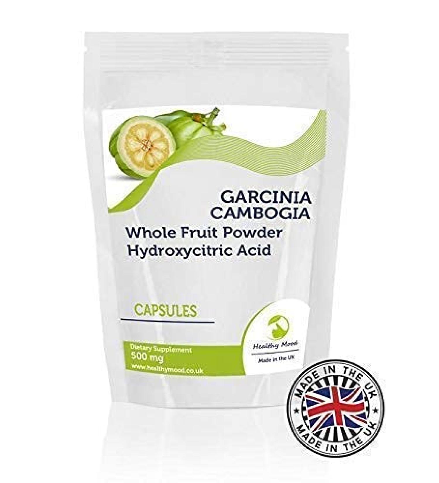 Garcinia Cambogia Whole Fruit Powder 500mg 60 Capsules - LetterBox Friendly UK Fast Delivery -Hydroxycitric Acid HCA Malabar Tamarind - Buy Online on GoSupps.com