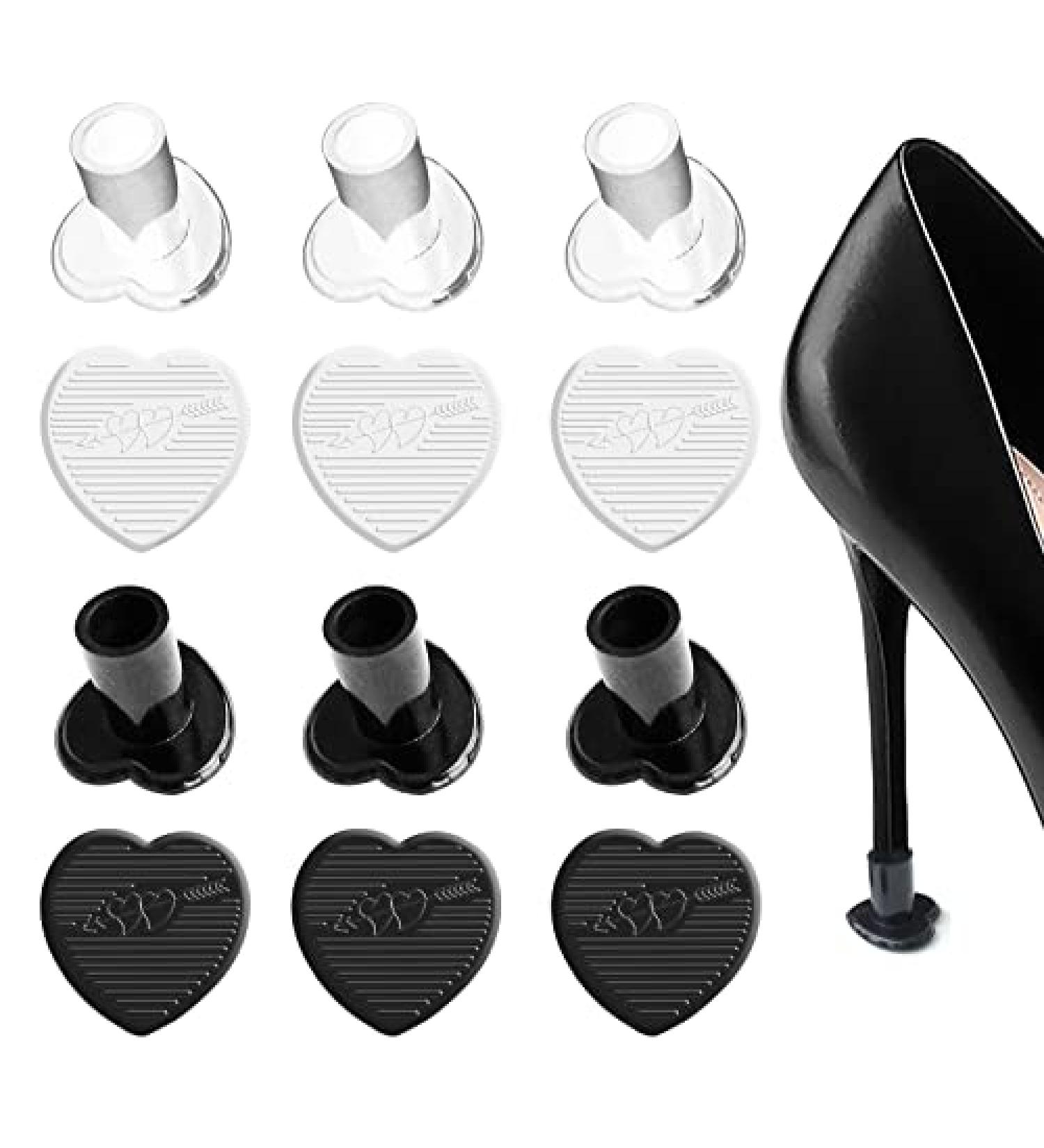 SooGree High Heel Cap Protectors - 6 Pairs Heart Shaped | Anti-Slip & Protects High Heel Shoes from Bricks - Women's Heel Repair Caps - Buy Online on GoSupps.com