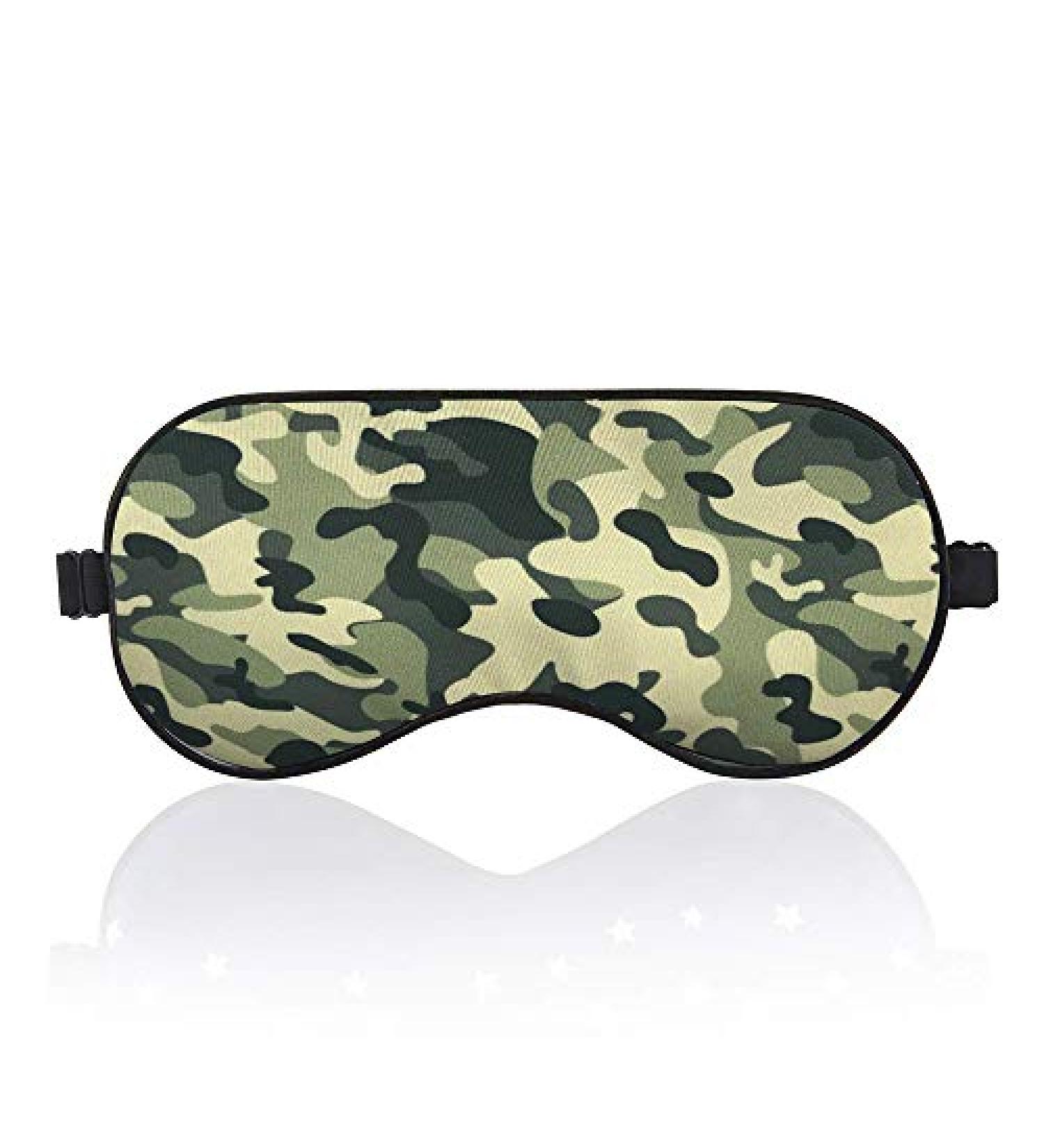 BYBART Camo Sleep Mask - Adjustable Head Strap, Light Blocking Eye Cover for Kids, Women, Men - Soft & Comfortable - Buy Online on GoSupps.com
