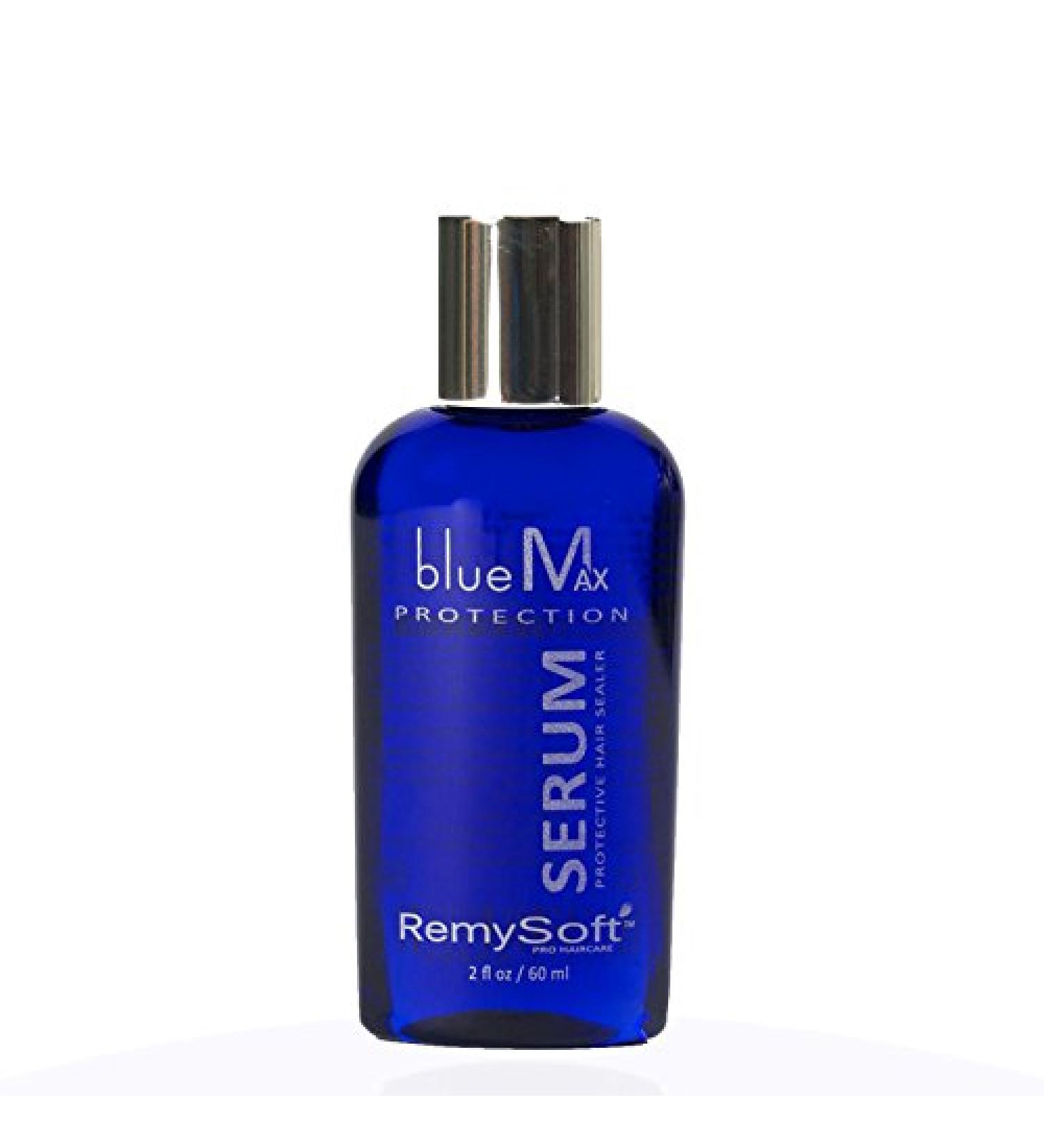 RemySoft blueMax Protective Silicone Serum - Safe for Hair Extensions  Weaves and Wigs - Salon Formula Serum 2oz