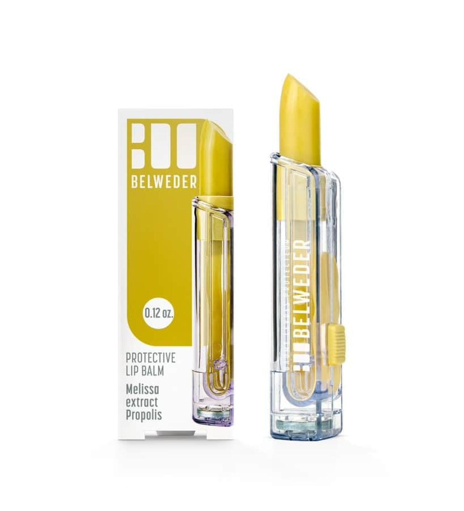 BELWEDER Protective Lip Balm with Lemon Balm Propolis Extract - Protection Hydration and Regeneration of Lips - Transparent Lip Balm For Men and Women - 3.5 g Stick - Buy Online on GoSupps.com