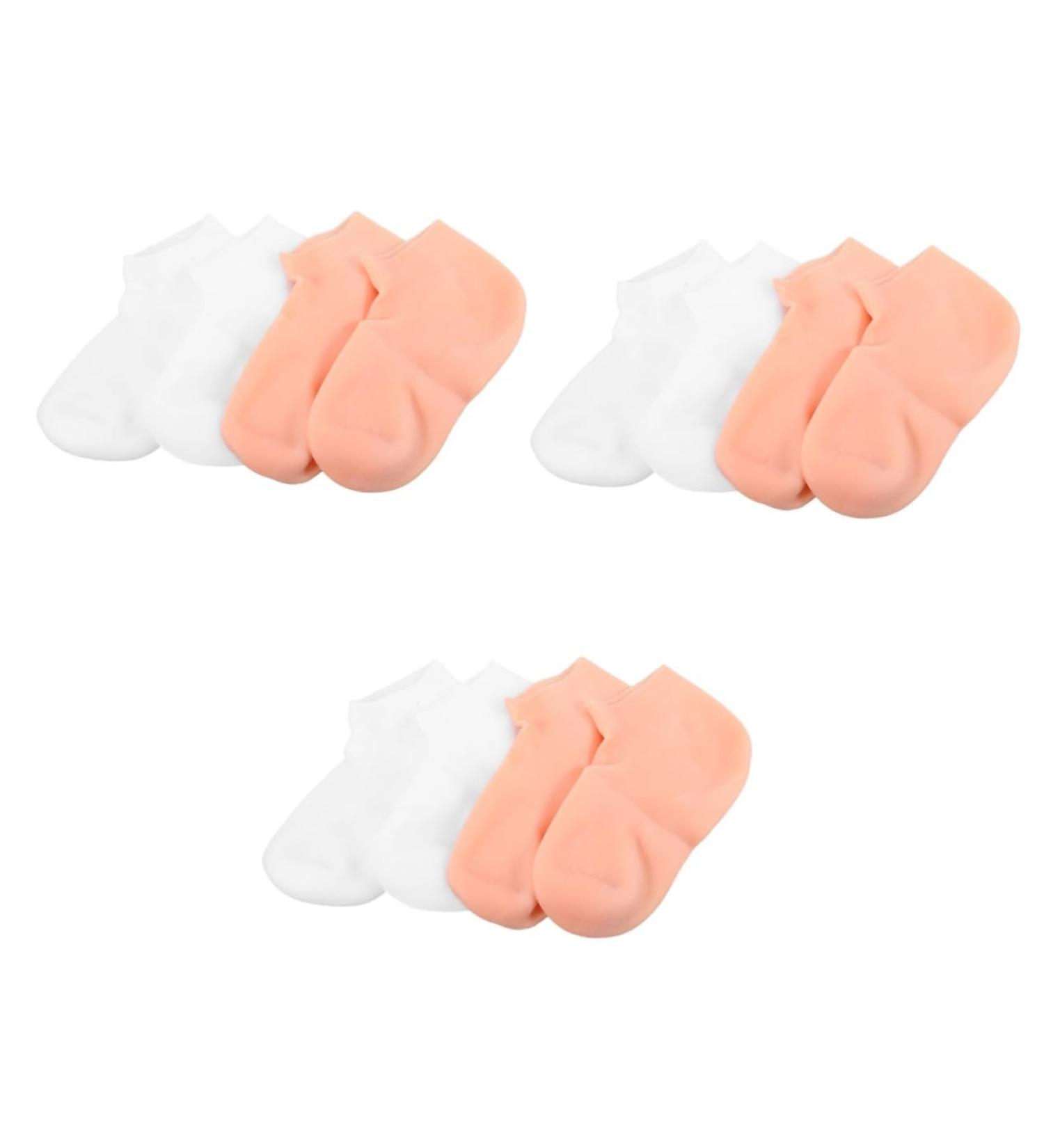 FRCOLOR 6 Pairs Exfoliating Moisturizing Socks Cosmetic Moisturizing Socks Dry Feet Socks Cosmetics Socks Spa Socks for Dry Feet Moisturizing Lotion Reusable Socks Sebs Girl Gel Pedicure - Buy Online on GoSupps.com