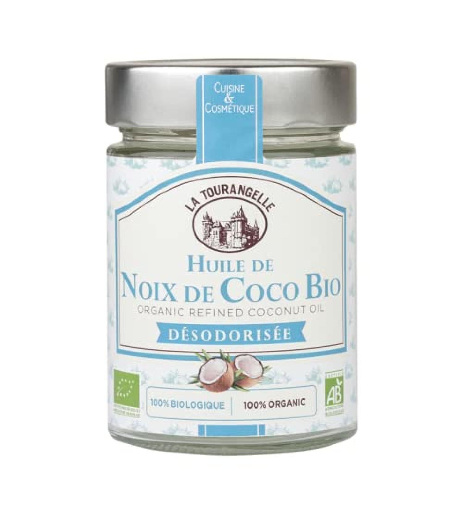 La Tourangelle - Deodorized coconut oil - 100% Organic - Refined coconut oil - Kitchen and cosmetics - 315ml - Buy Online on GoSupps.com