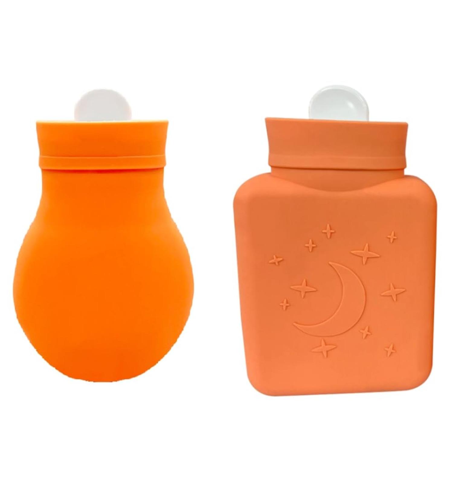 Durratou Silicone Heat Bottle Pocket - Reusable Heat & Cold Therapy for Pain Relief | Soft Environmental Silicone | Durable & Orange - Buy Online on GoSupps.com