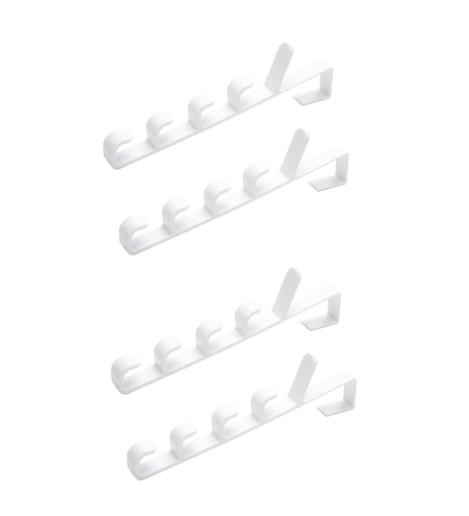 Hemoton 4 pcs Coat Over Hanger Holders Door Plastic Multifunctional Hanging Towel Portable White Hooks Hat 2pcsx2pcs Whitex2pcs - Buy Online on GoSupps.com