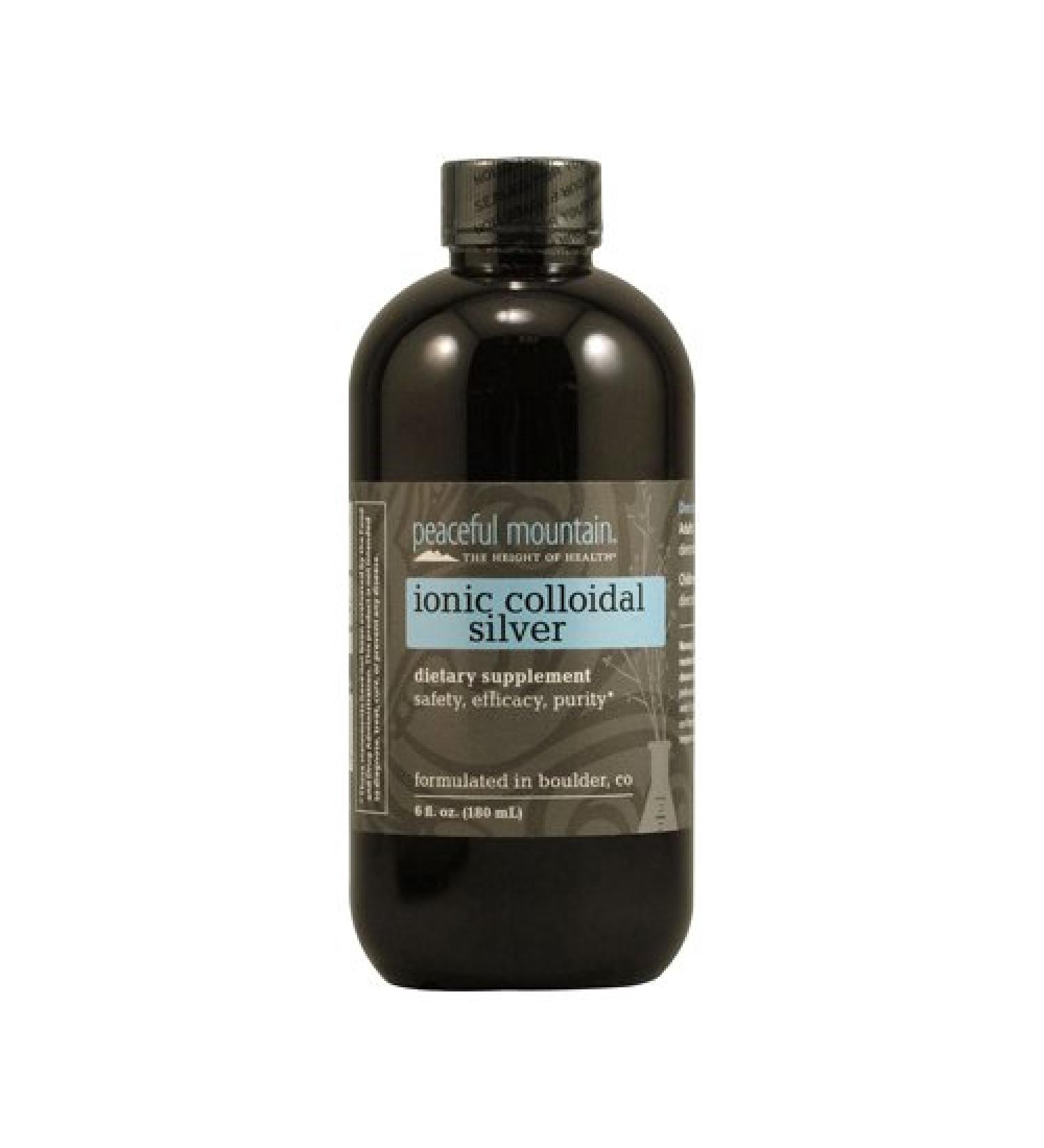 Peaceful Mountain Ionic Colloidal Silver - 6 Fl Oz | Natural Immune Support - Buy Online on GoSupps.com