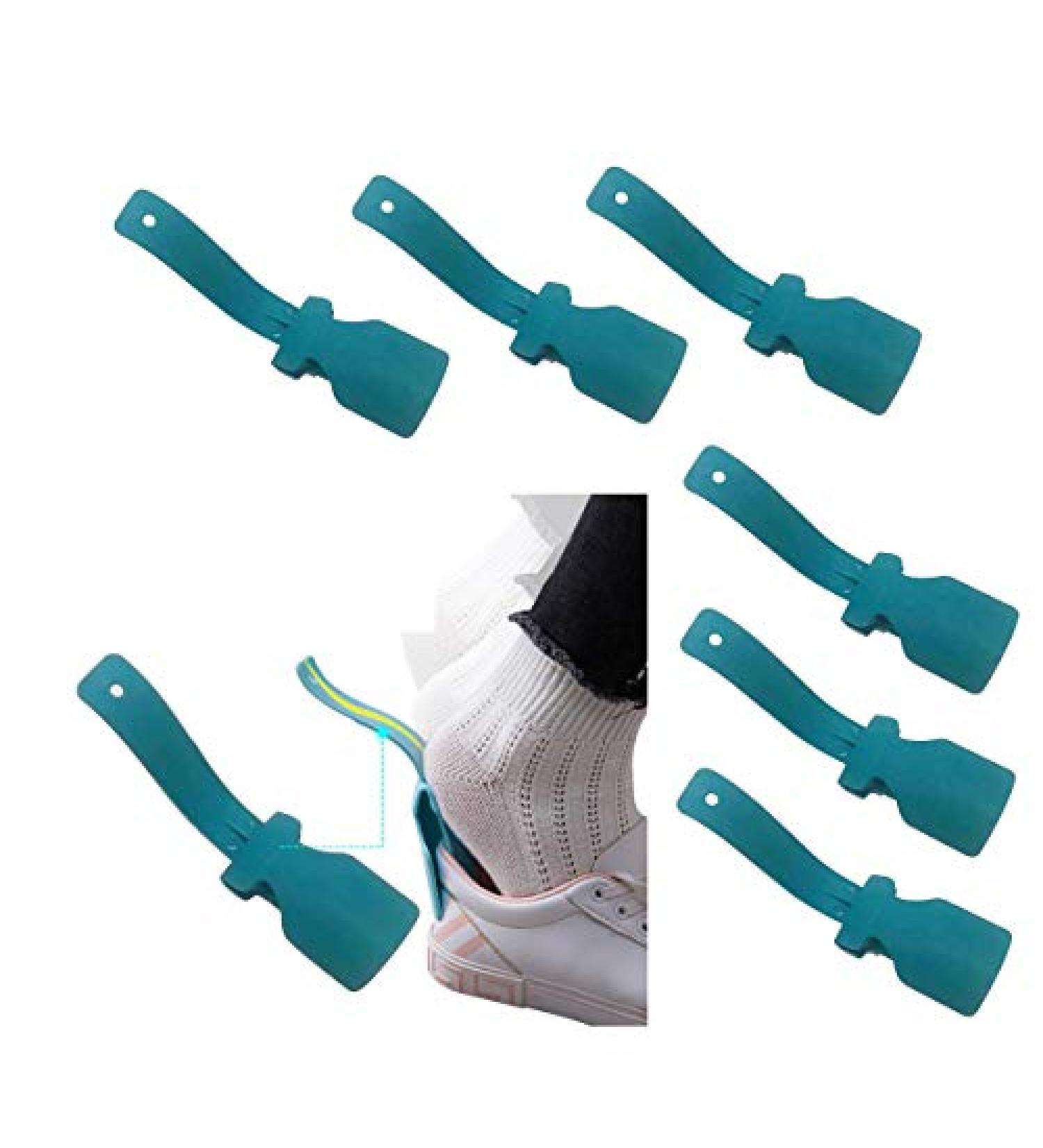 Feeke 6 Pack Lazy Shoe Helper - Portable Shoe Lifting Aid for Seniors, Elderly, and Disabled - Sock Slider with Handles - As Seen on TV - Green - Buy Online on GoSupps.com