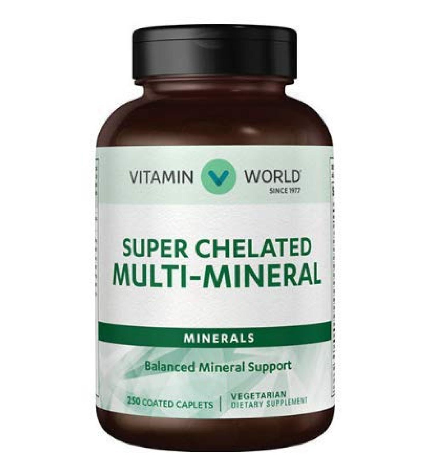 Super Chelated Multi - MineralsBalanced Mineral Support 250 Coated caplets