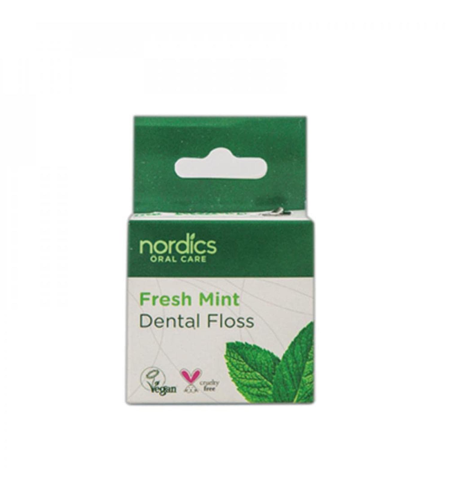 Buy Nordics Organic Care Eco Dental Floss - Corn Starch Fresh Mint 15g | Eco-Friendly Dental Care International Shipping - Buy Online on GoSupps.com