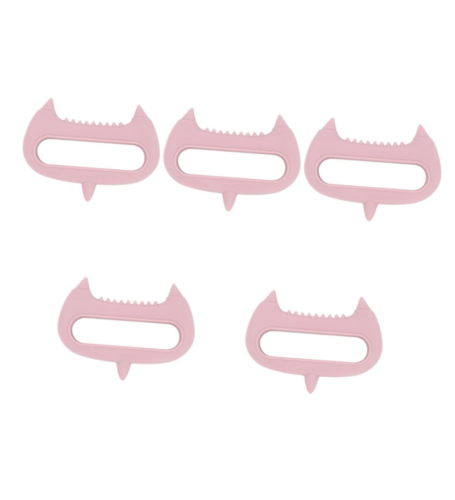 Tovinanna 5-in-1 Acupuncture Massage Device | Handheld Scalp & Head Care Tool | Pink Gel Hairbrush & Neck Peeling Brushes for Ultimate Relaxation - Buy Online on GoSupps.com