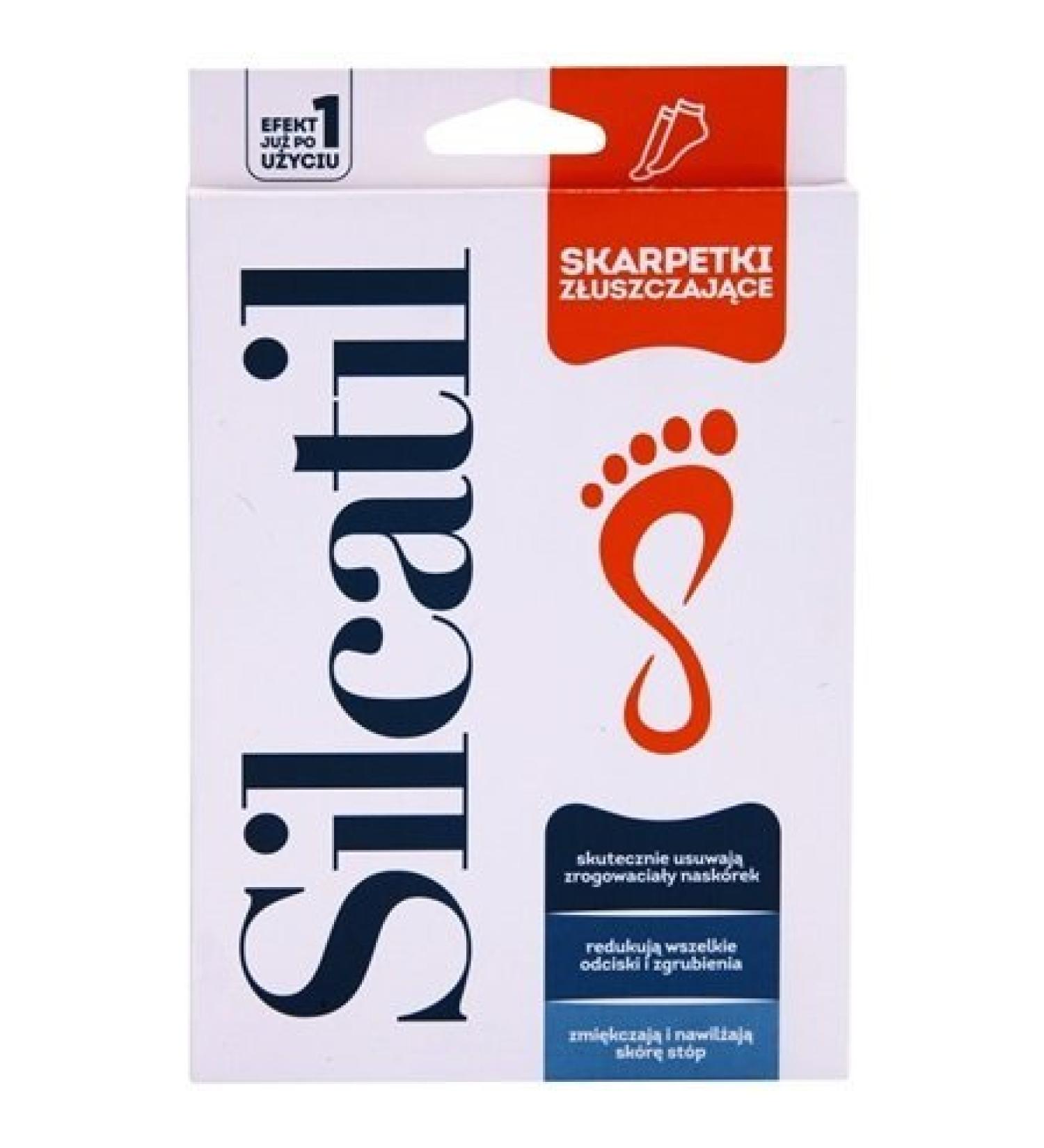 Silcatil Exfoliating Socks 1 PAIR Removes Calluses & Hard Skin