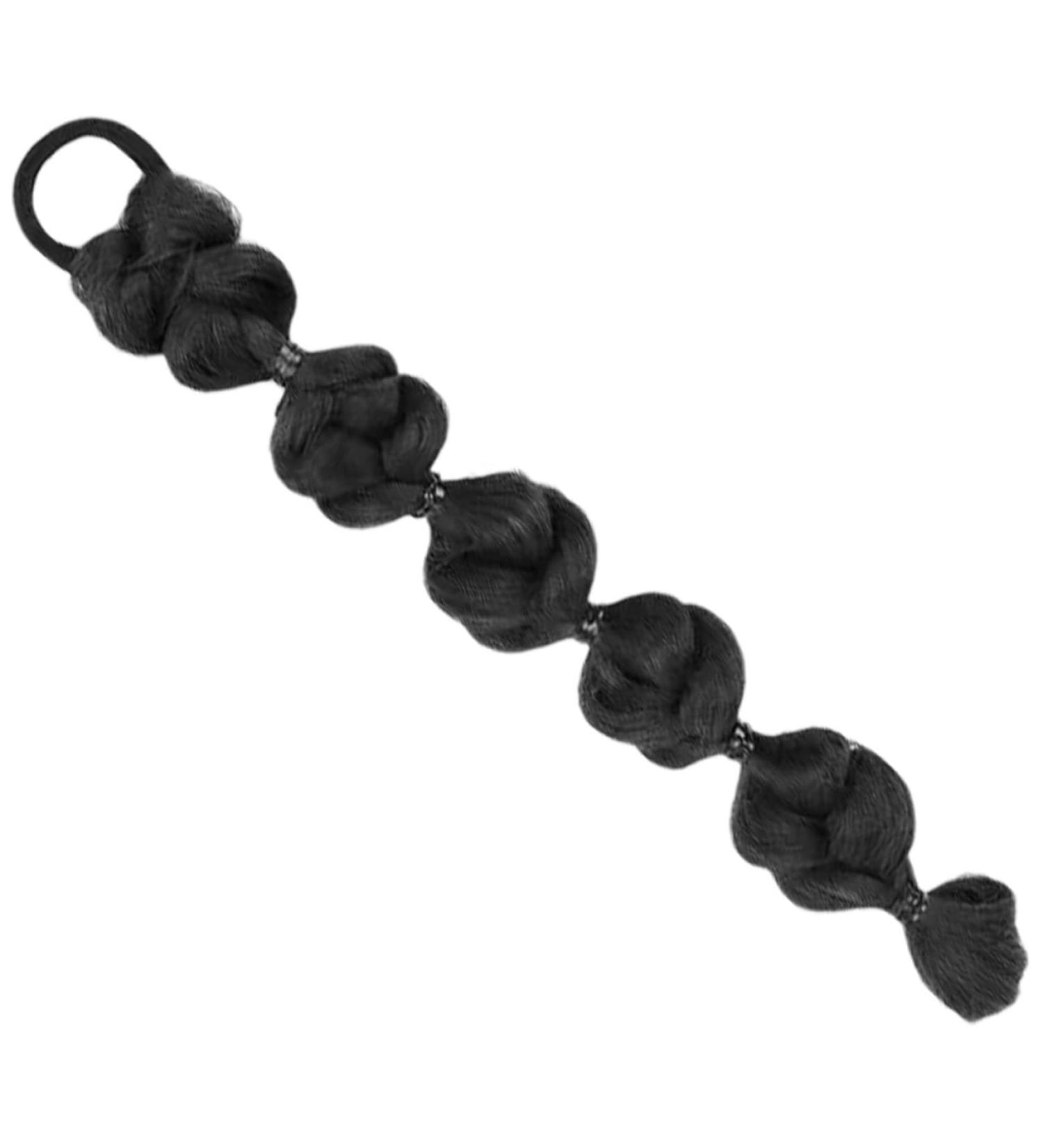 Beaupretty Bubble Twist Wig Double Ponytail Wig Ponytail Hair Extensions Hair Decorations Hair Extensions Headband Bun Wig Black Wig Braid High Temperature Wire The Bubble Women's 45X6CM Black - Buy Online on GoSupps.com