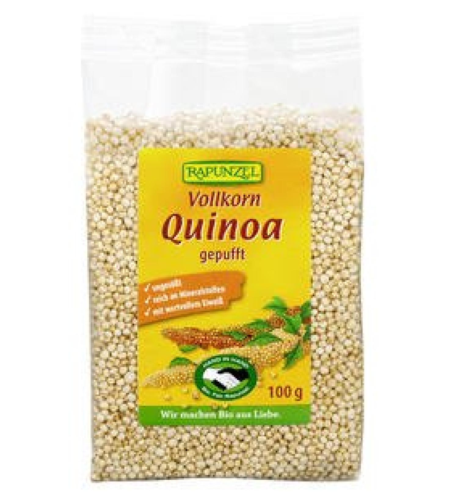 Rapunzel Organic Whole Grain Quinoa puffed - Pack of 4 (4 x 100g) - ORGANIC