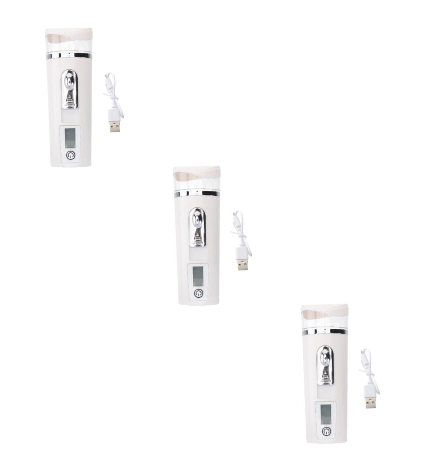 Healeved 3pcs Hydrating Instrument Facial Mist Sprayer Handheld Steamer Banana Hair Claw Clips Abs White - Buy Online on GoSupps.com