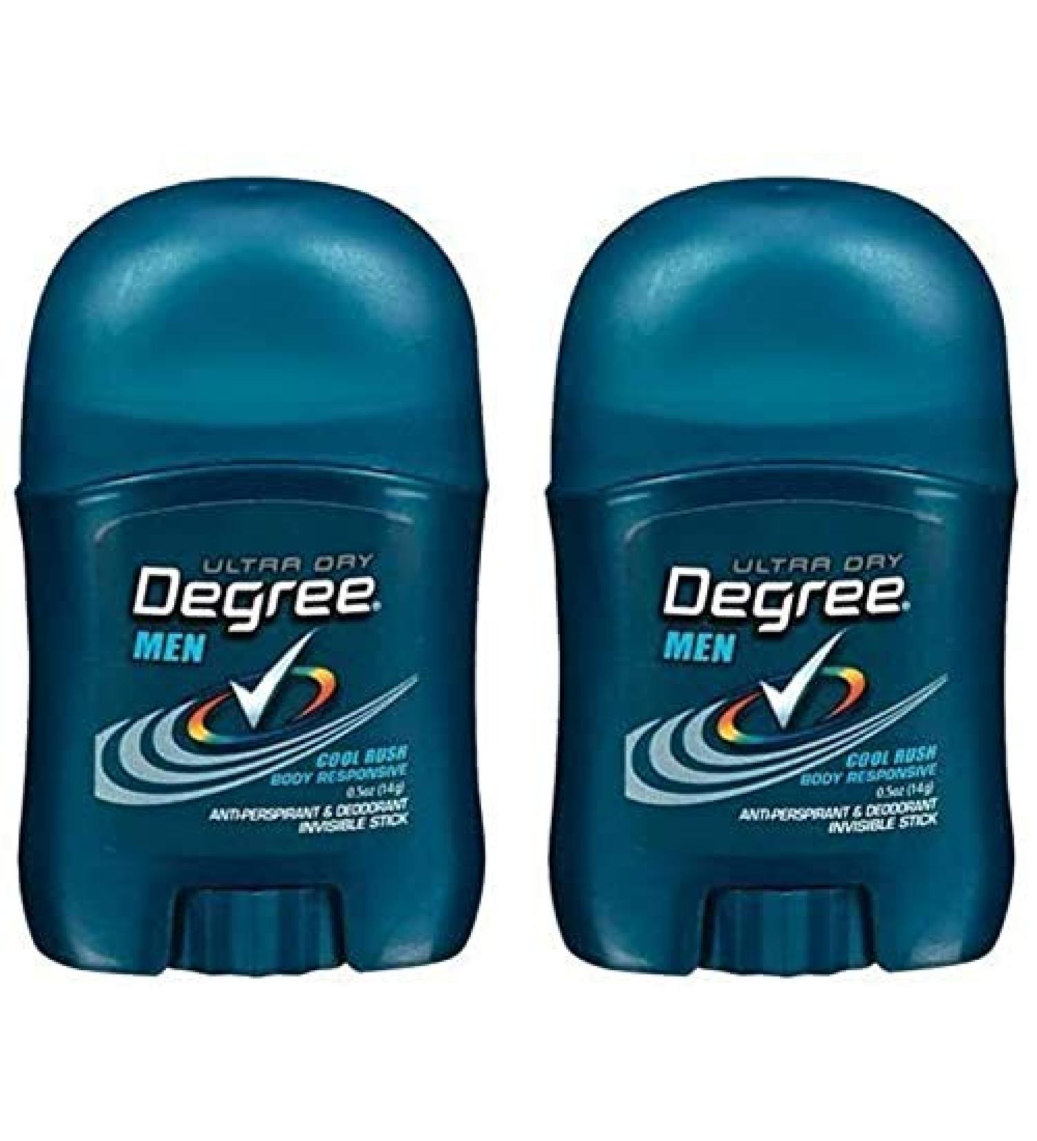 Degree Men Invisible Stick Trial Size Cool Rush .5 Oz (Pack of 2)