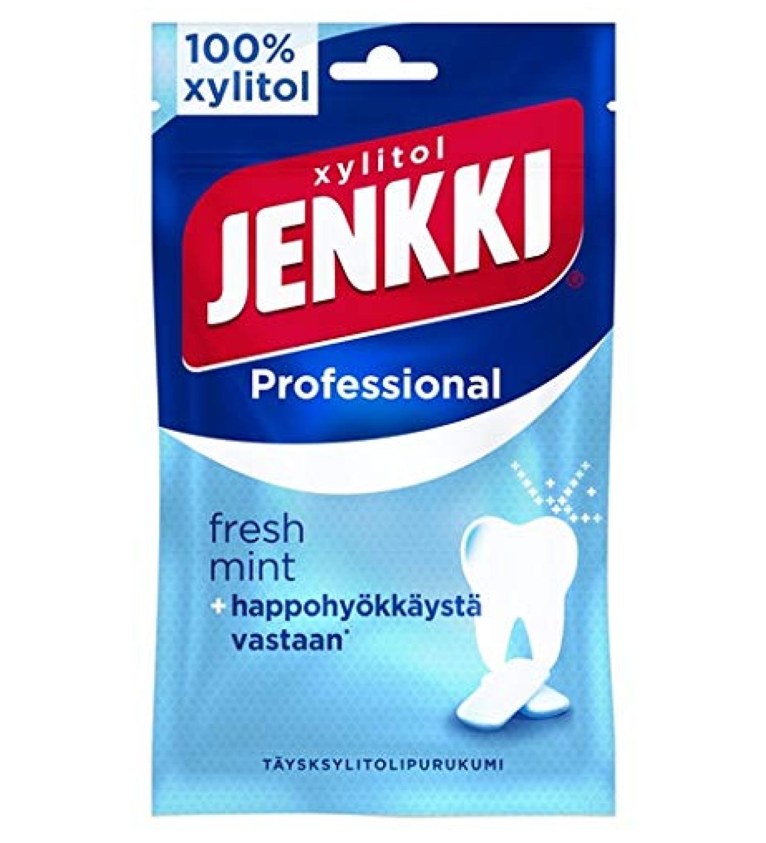 Cloetta Jenkki Xylitol Professional Freshmint Chewing Gum 10 Pack of 90g