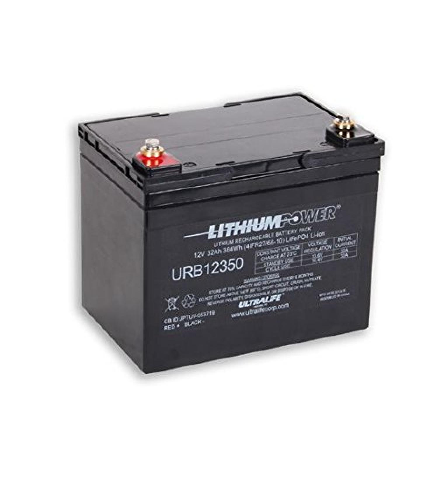 Ultralife 12.8V 32Ah (410Wh) LiFePO4 SLA Replacement Battery - U1 Size