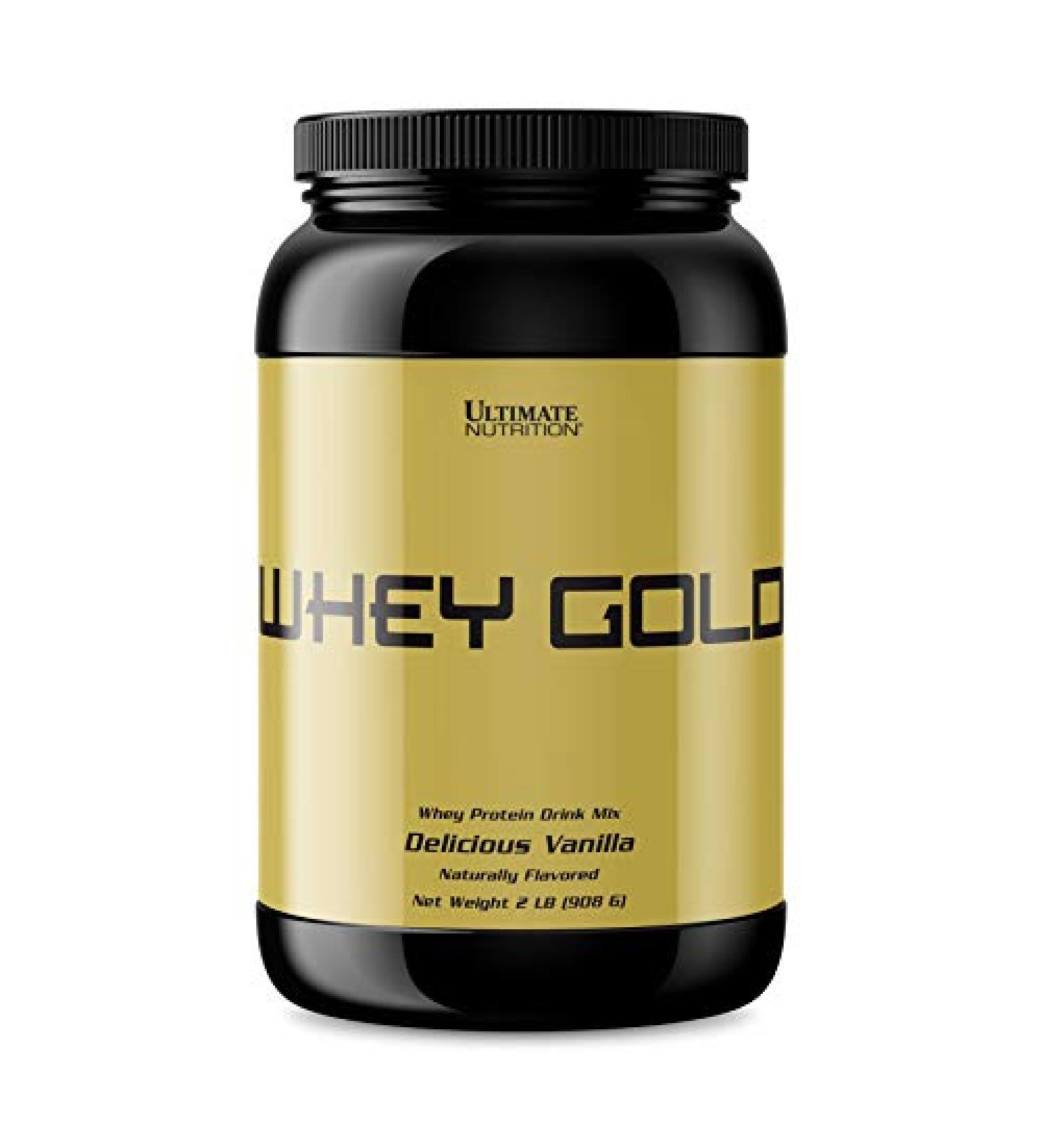 Ultimate Nutrition Whey Gold Protein Powder - 20g Protein Amino Acids Muscle Growth & Recovery Vanilla 2lb - 27 Servings - Buy Online on GoSupps.com