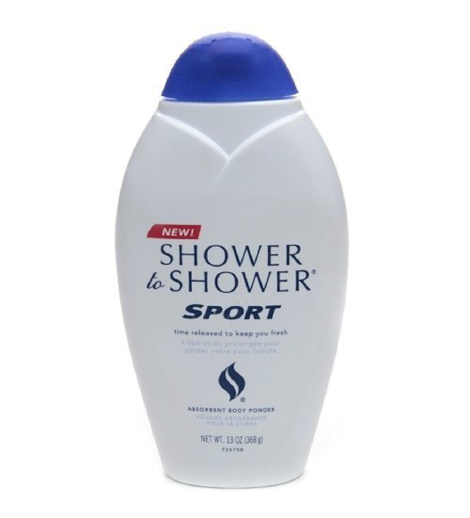 Shower To Shower Absorbent Body Powder-Sport-13 oz (Quantity of 6)