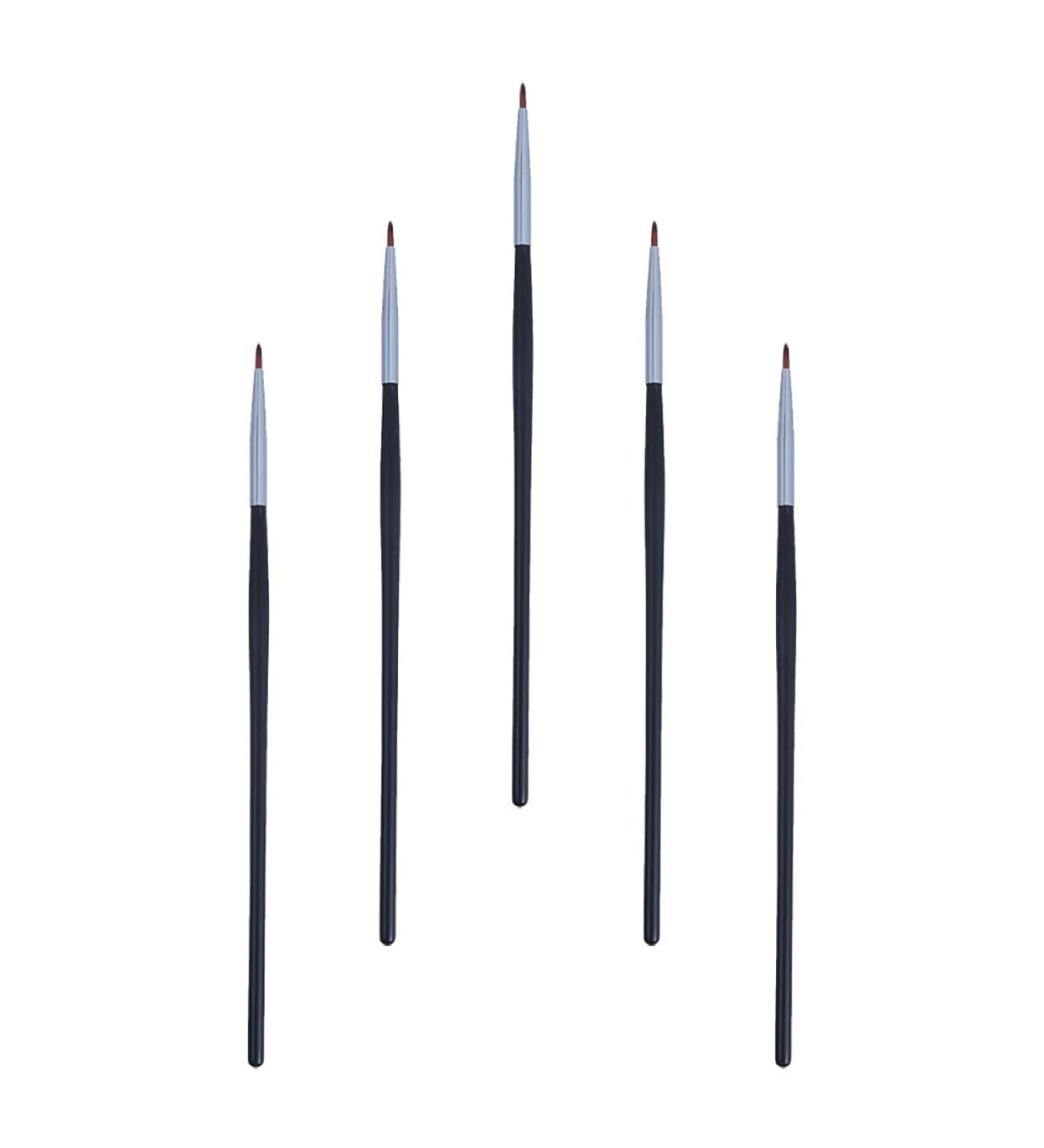 FOMIYES 5Pcs Eyeliner Brush Safe Portable Durable Eyeliner Applicator Makeup Tool Lipstick Brush 18x0.4cm Black - Buy Online on GoSupps.com