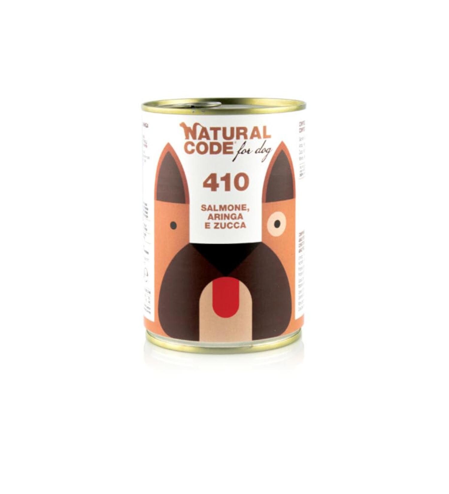 Natural Code for Dog of 400 g, Salmon, Herring and Pumpkin