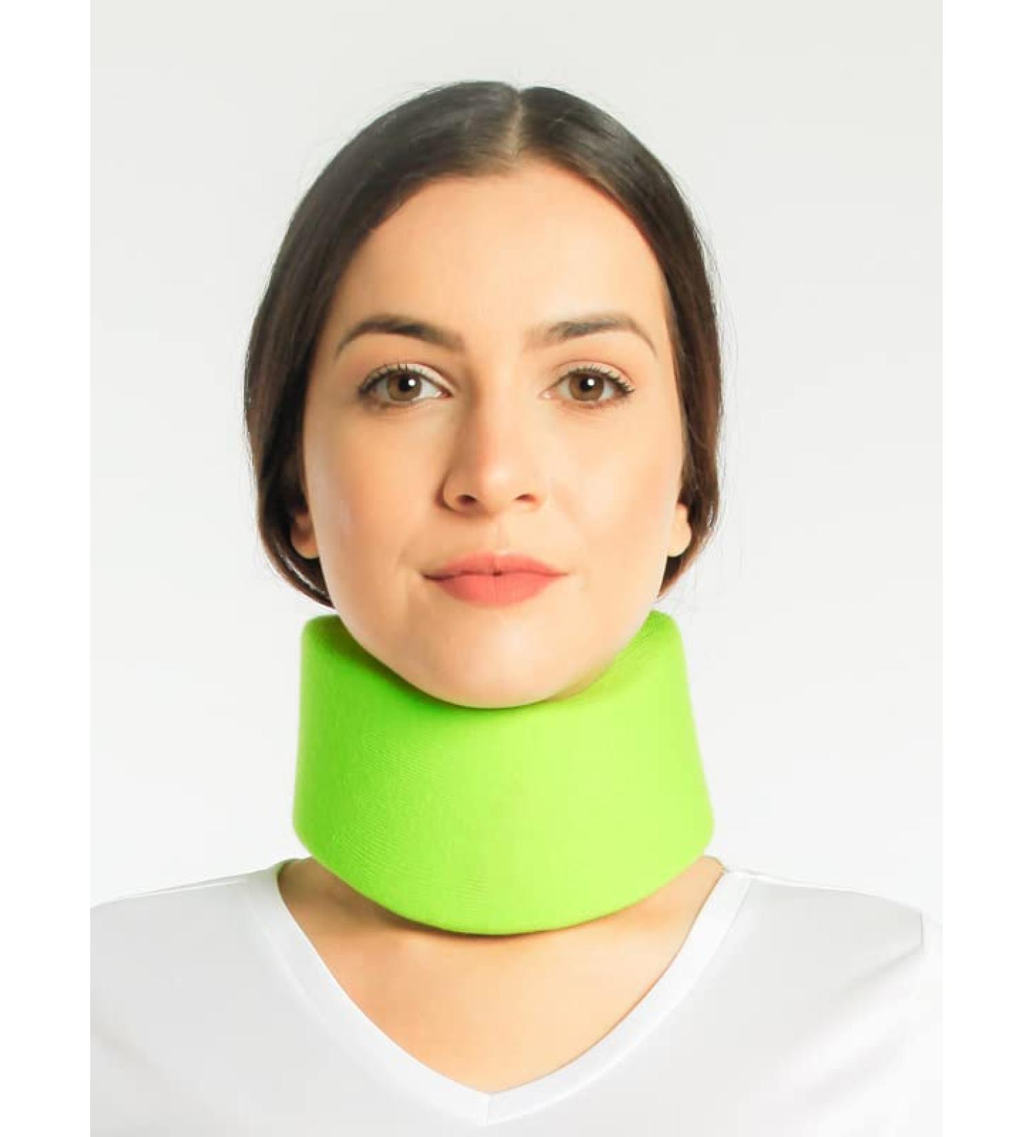 Morsa UK Foam Cervical Collar L Neon Green: Medical Grade Neck Brace for Pain Relief & Spinal Support, Ideal for Sleep - Buy Online on GoSupps.com