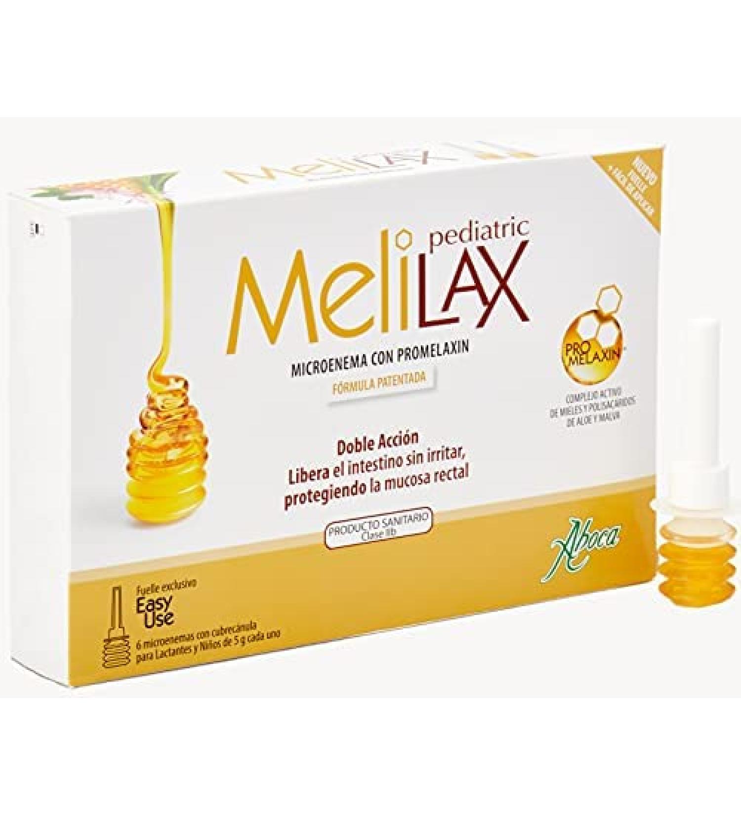 Aboca Melilax Pediatric 6 Micro Enemas X 5g. With Promelaxin for Baby & Childrens Honey
