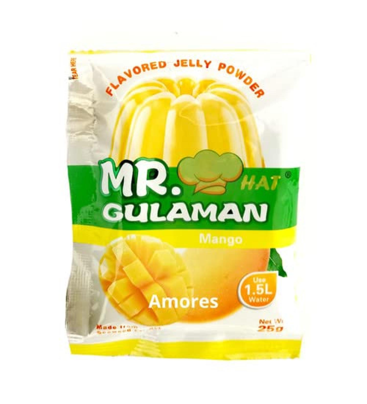 Pack of 3 Mr. Gulaman Mango Flavour Jelly Powder Made from Seaweed Extract 25g