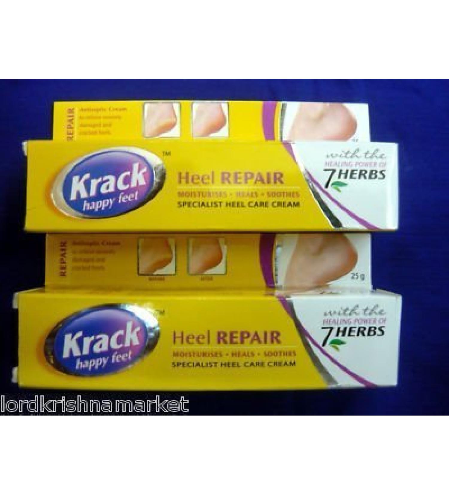 Krack Cream 100% Herbal Care Foot Cracked Healing Crack Foot Heel 25g X 2 50g by Krack