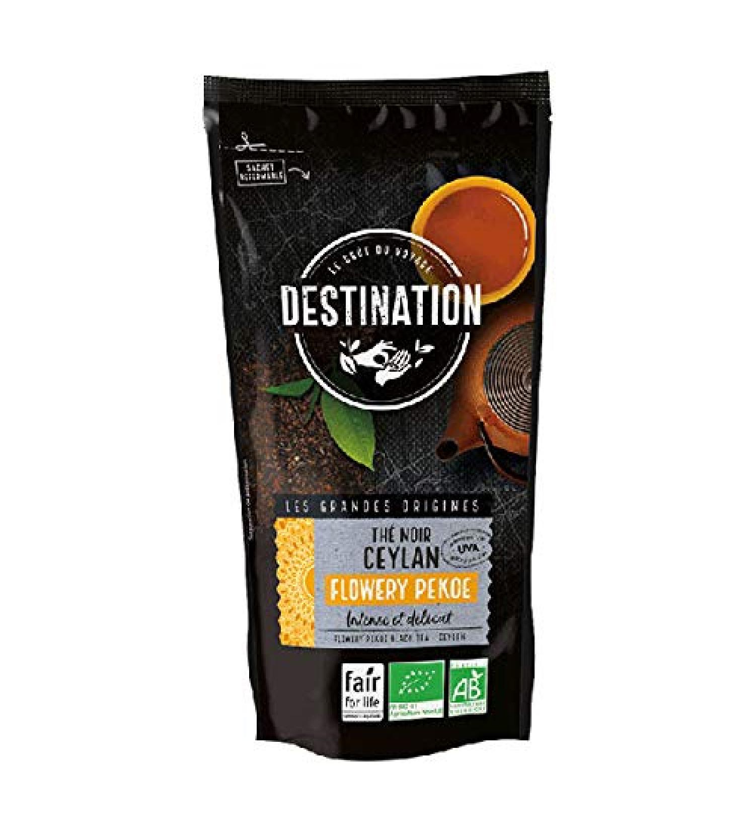 Destination - Th Noir Ceylan Flowery Pekoe 100G - Vendu par unit