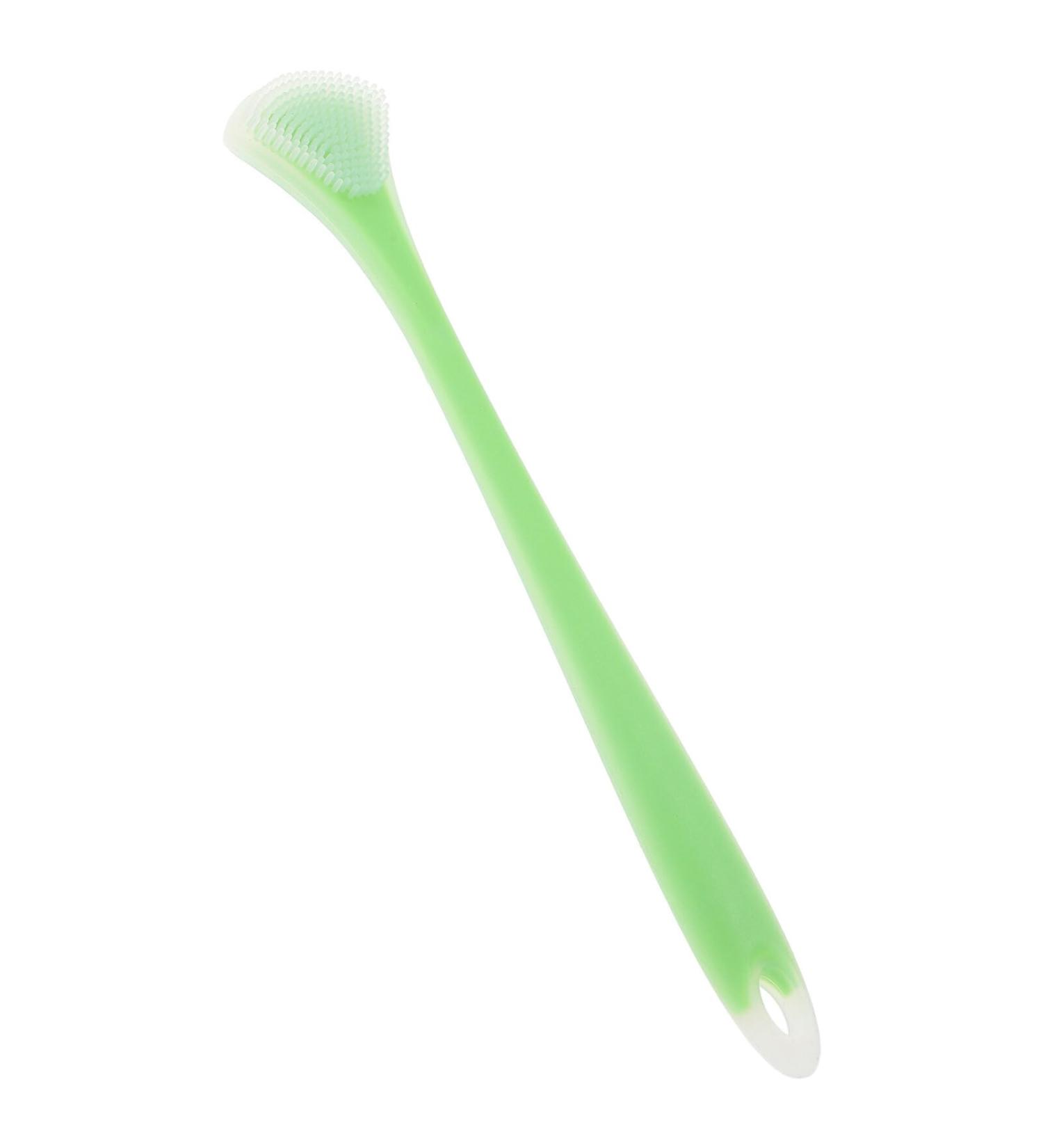 Ipetboom Tongue Scraper - Silicone Tongue Brush for Bad Breath Relief | Oral Hygiene Tool Light Green - Buy Online on GoSupps.com