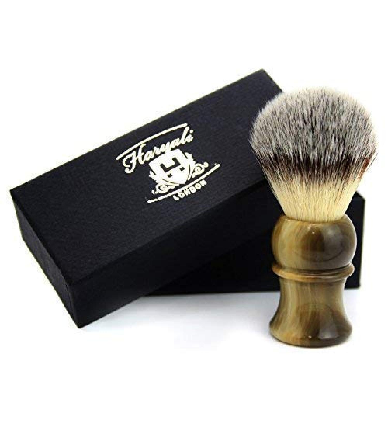 Luxury Gift Box for Men - Haryali Grown Hair Shaving Brush with Stunning Horn Handle - Buy Online on GoSupps.com