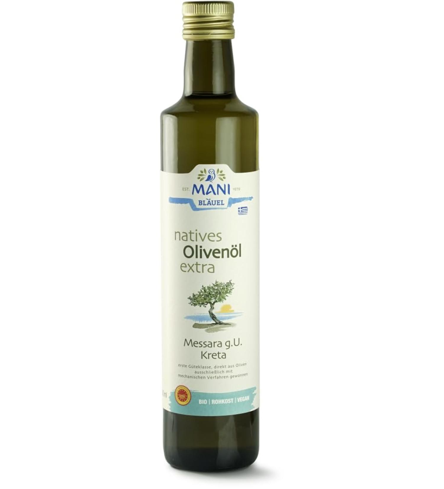 Mani Bl uel Mani Bl uel MANI Extra Organic Olive Oil Messara p.U. Crete b (6 x 500 ml)